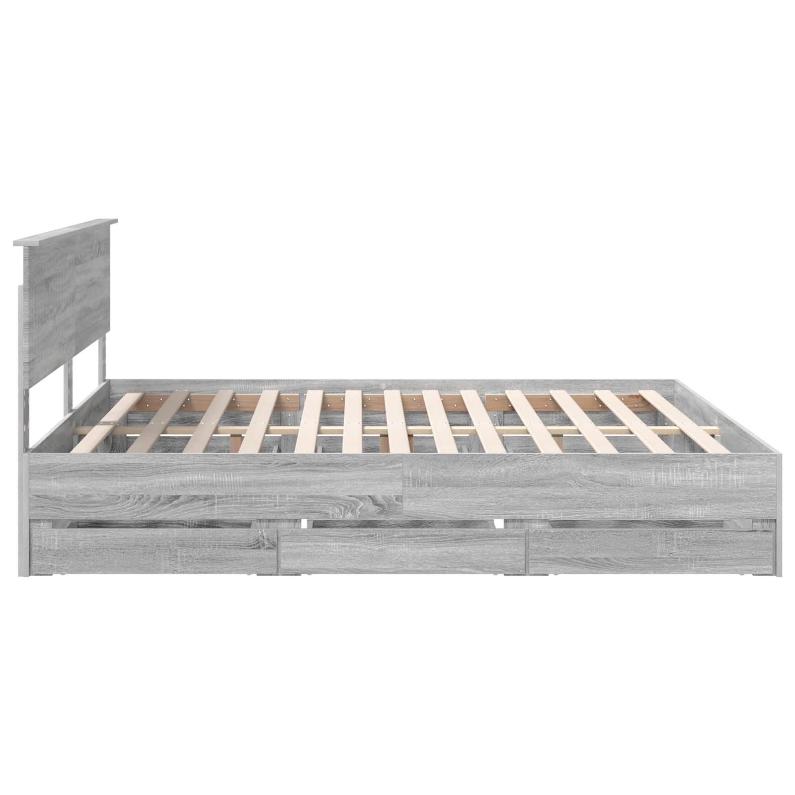 Cadre de lit Gris Sonoma 180 x 200 cm Bois Ingénierie - XIOS