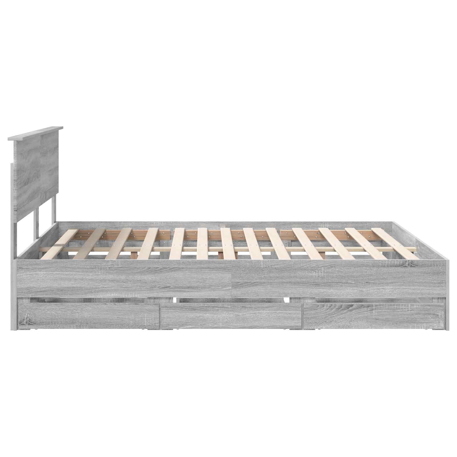 Cadre de lit Gris Sonoma 160 x 200 cm Bois Ingénierie - XIOS