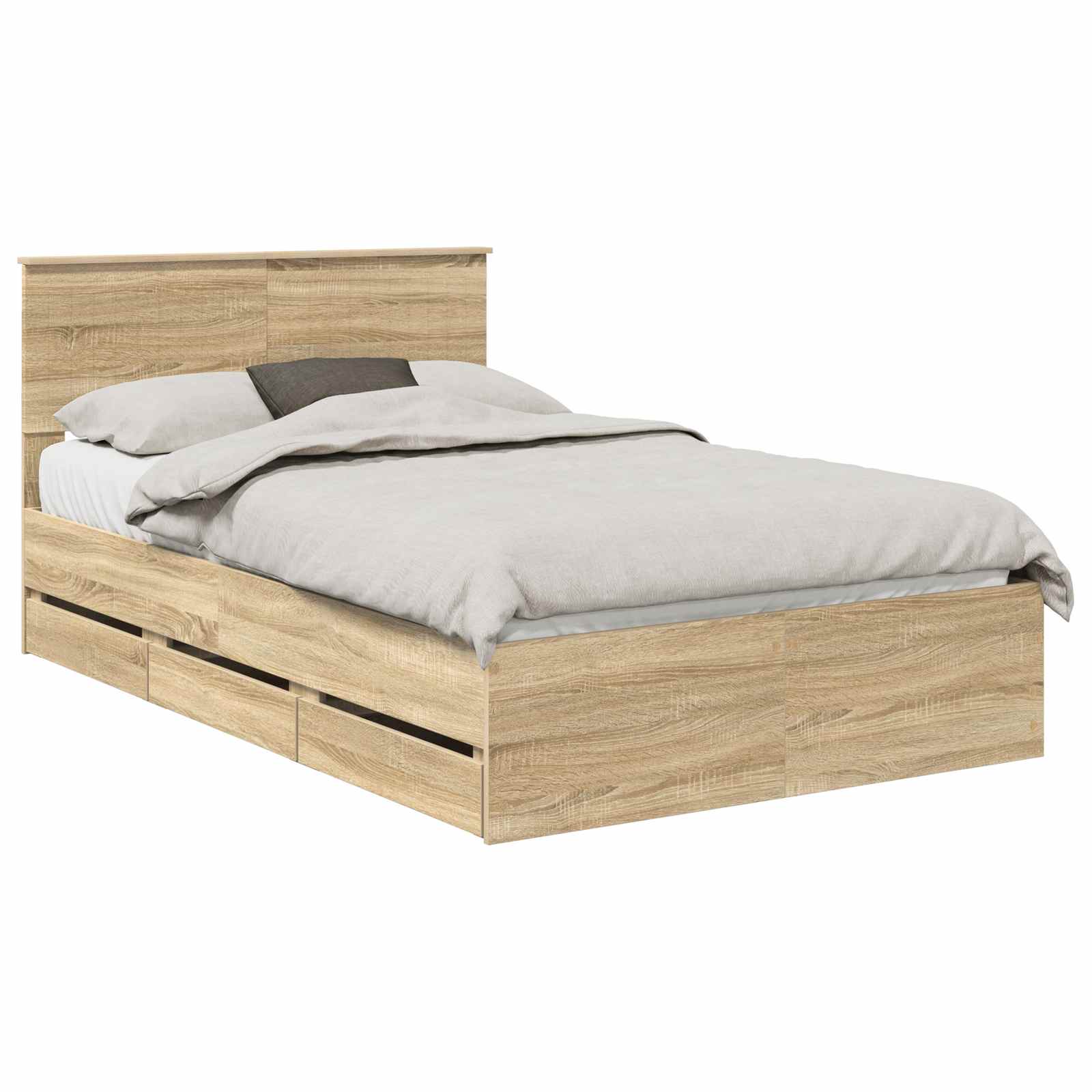 Cadre de lit Chêne Sonoma 120 x 190 cm Bois Ingénierie - XIOS