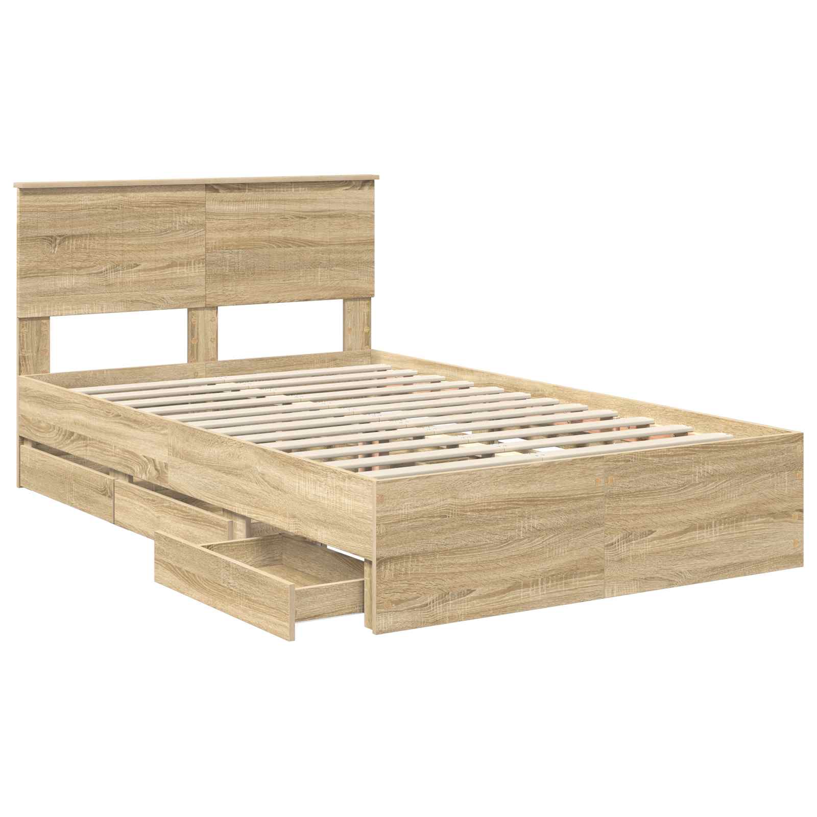 Cadre de lit Chêne Sonoma 120 x 190 cm Bois Ingénierie - XIOS