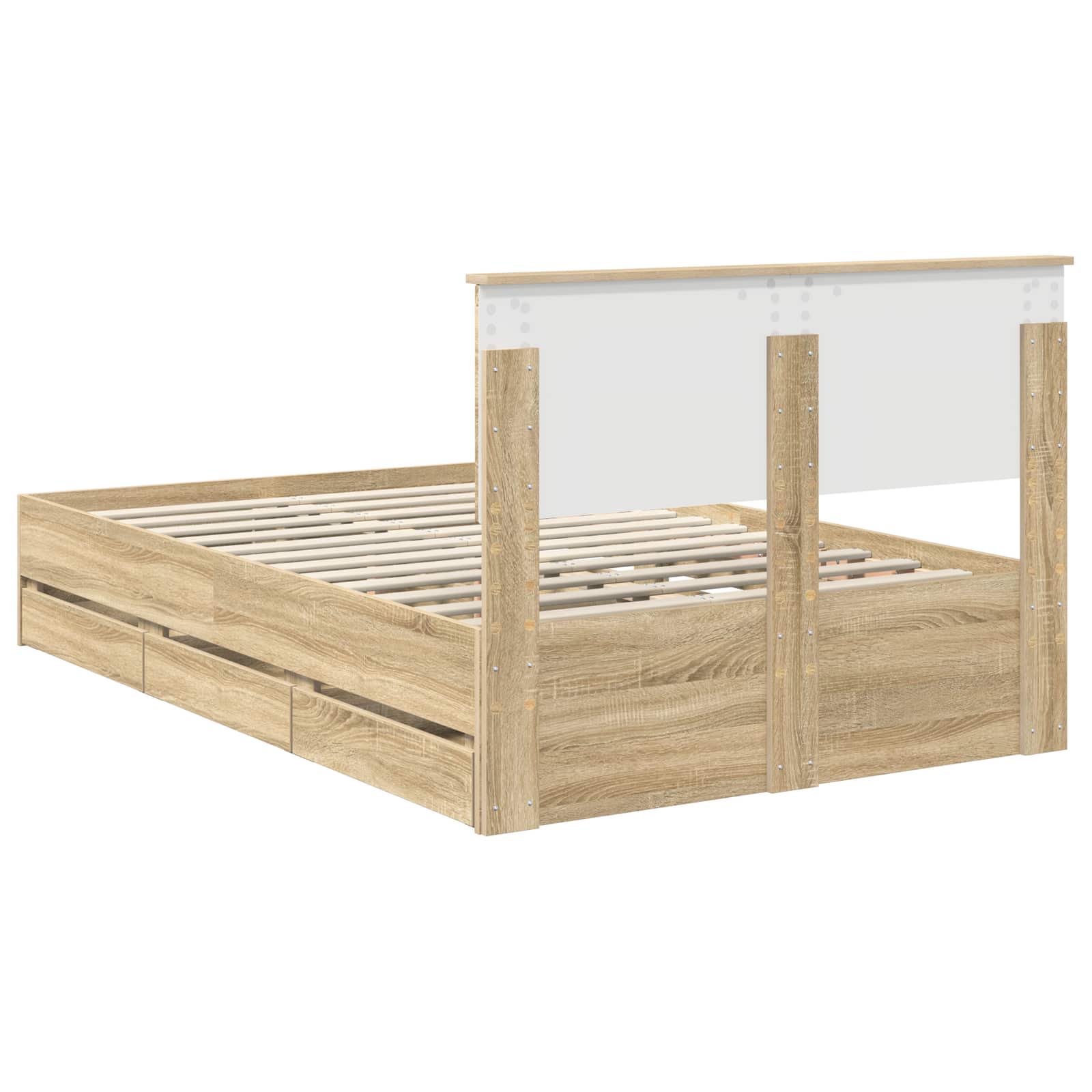 Cadre de lit Chêne Sonoma 120 x 190 cm Bois Ingénierie - XIOS