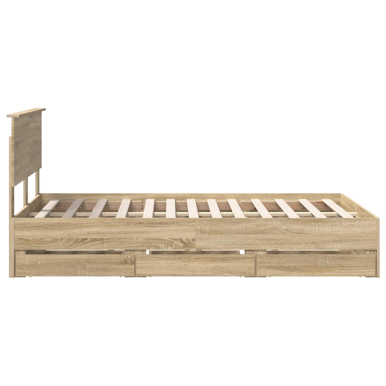 Cadre de lit Chêne Sonoma 120 x 190 cm Bois Ingénierie - XIOS