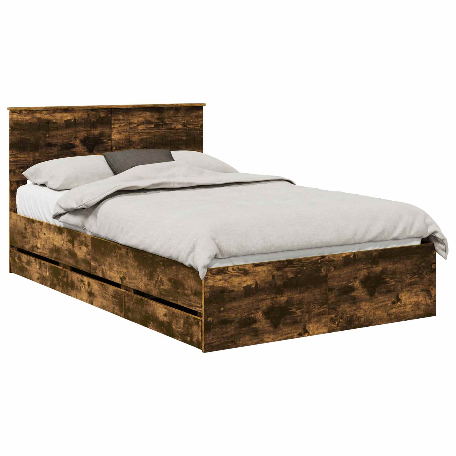 Cadre de lit Chêne fumé 120 x 190 cm Bois Ingénierie - XIOS