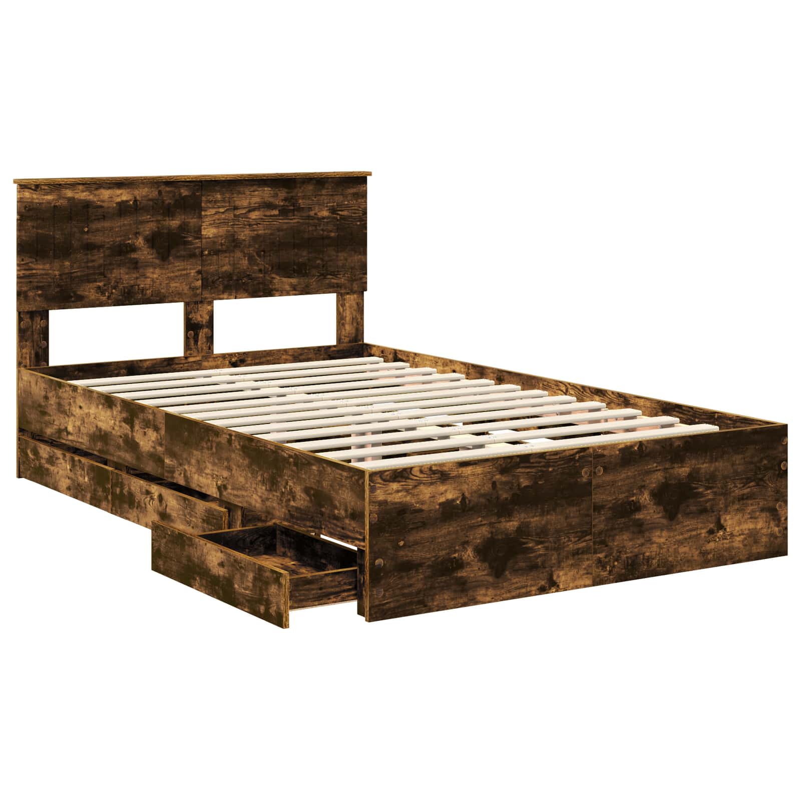 Cadre de lit Chêne fumé 120 x 190 cm Bois Ingénierie - XIOS