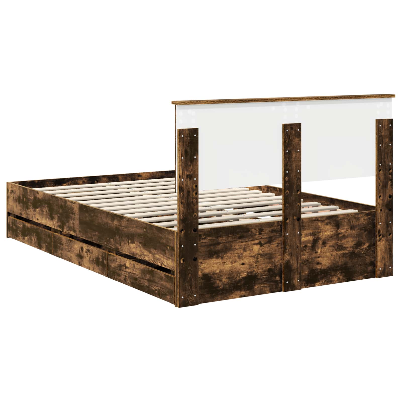 Cadre de lit Chêne fumé 120 x 190 cm Bois Ingénierie - XIOS