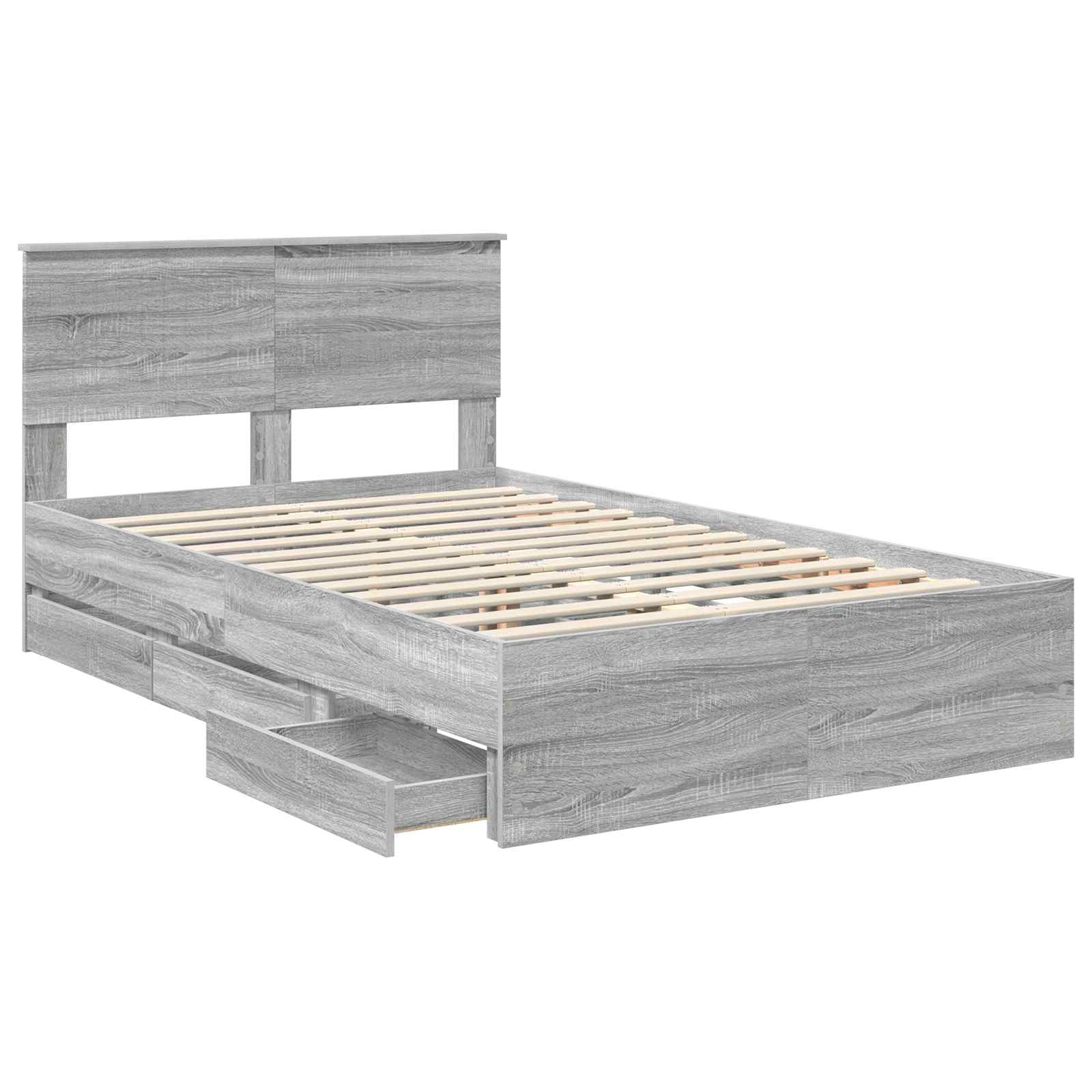Cadre de lit Gris Sonoma 120 x 190 cm Bois Ingénierie - XIOS