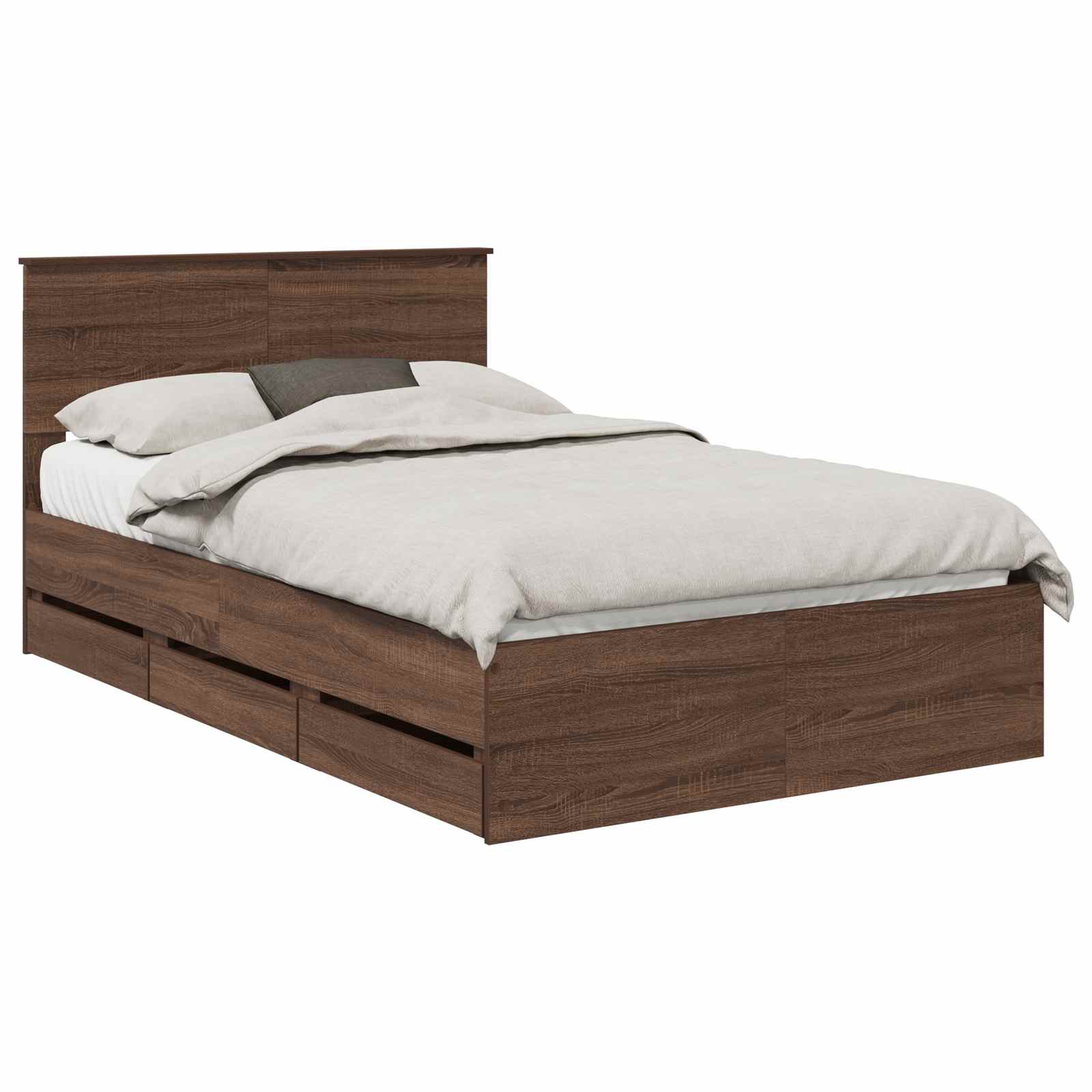 Cadre de lit Chêne brun 120 x 190 cm Bois Ingénierie - XIOS