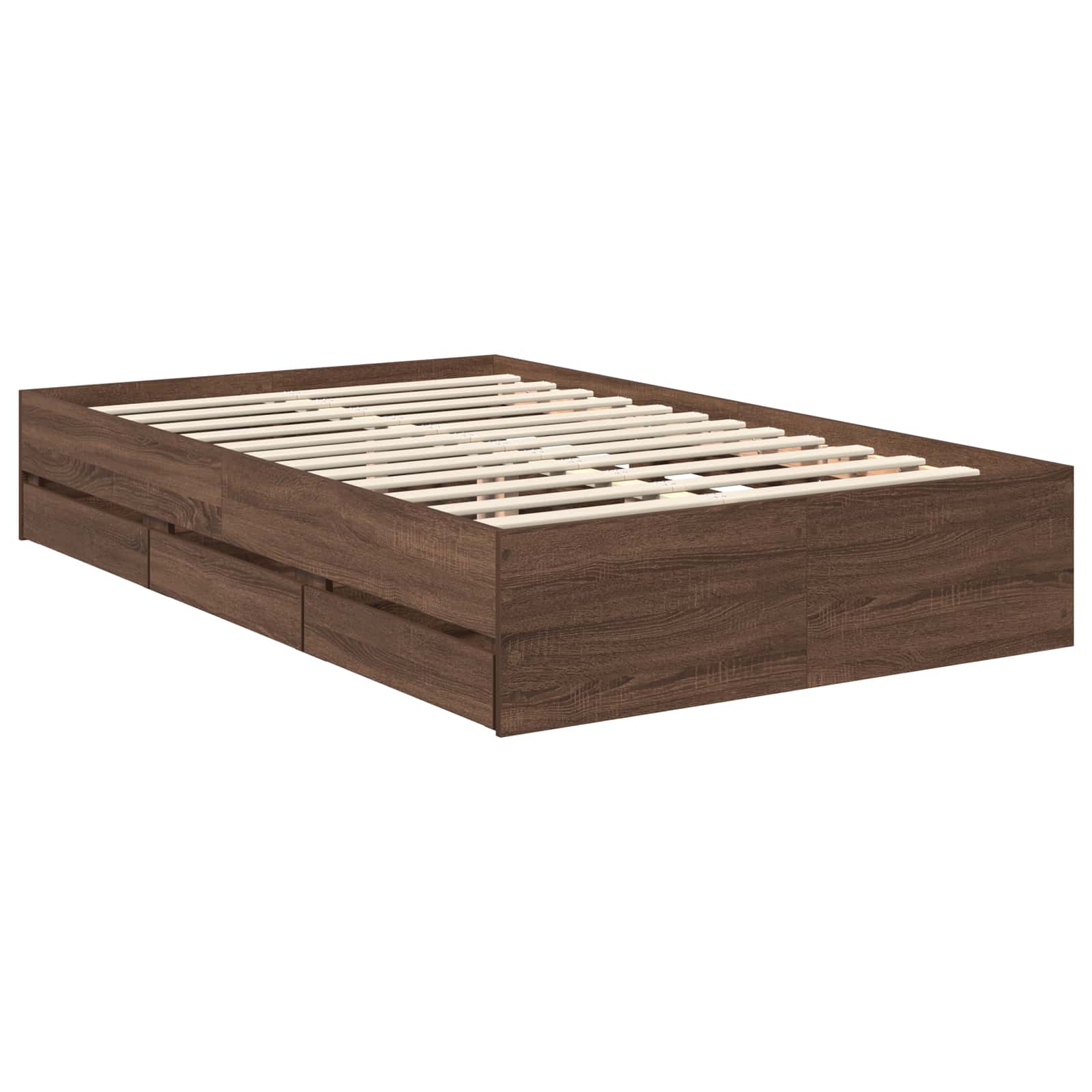 Cadre de lit Chêne brun 120 x 190 cm Bois Ingénierie - XIOS