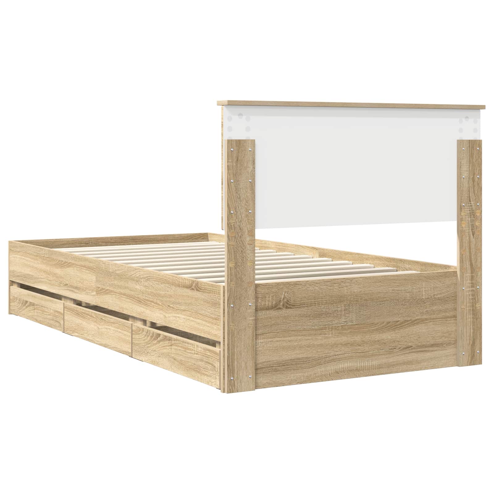 Cadre de lit Chêne Sonoma 100 x 200 cm Bois Ingénierie - XIOS