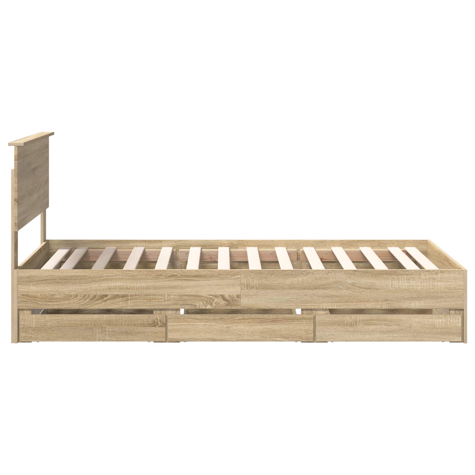 Cadre de lit Chêne Sonoma 100 x 200 cm Bois Ingénierie - XIOS