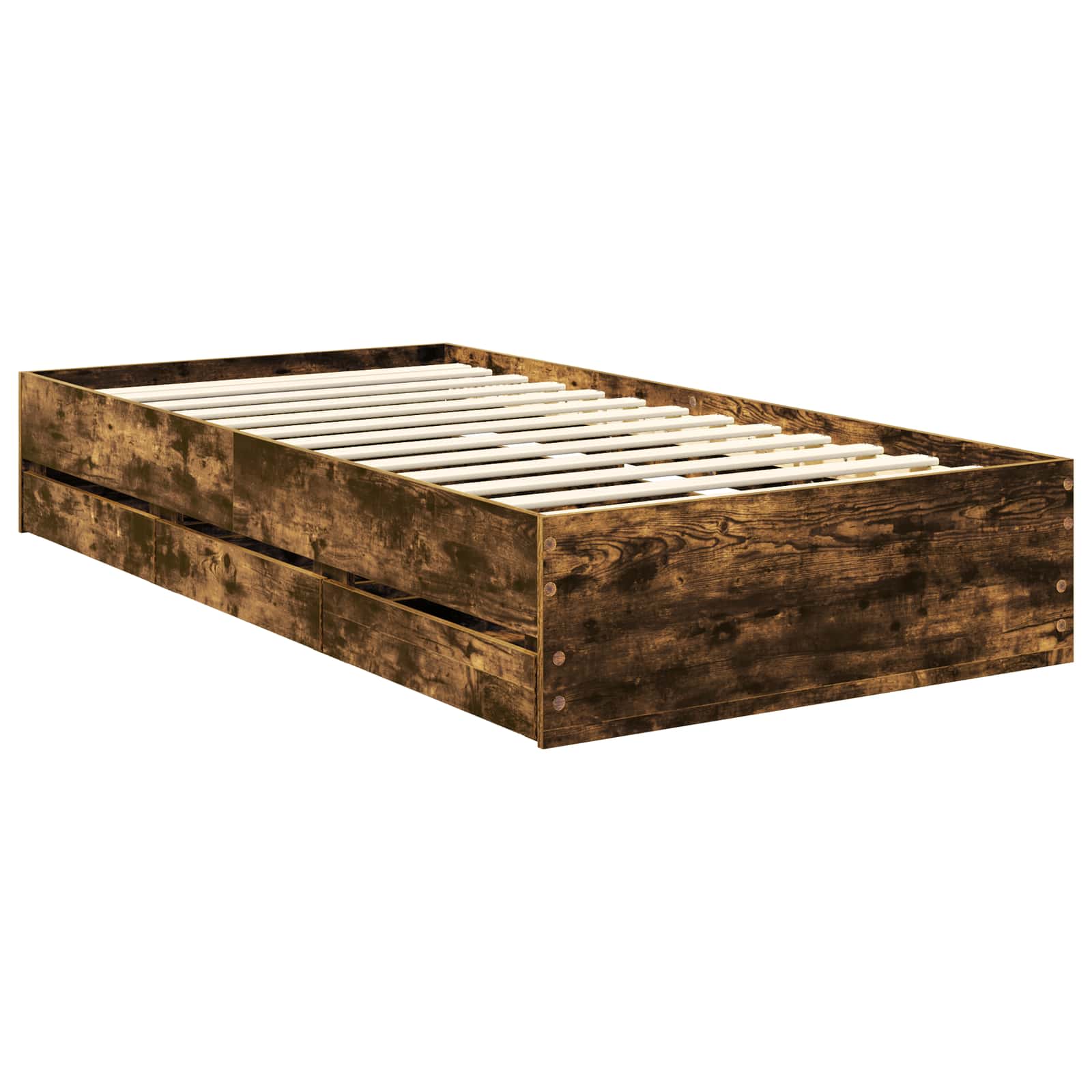 Cadre de lit Chêne fumé 100 x 200 cm Bois Ingénierie - XIOS