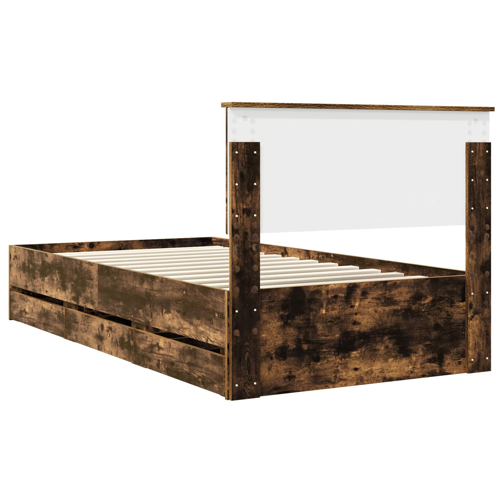 Cadre de lit Chêne fumé 100 x 200 cm Bois Ingénierie - XIOS