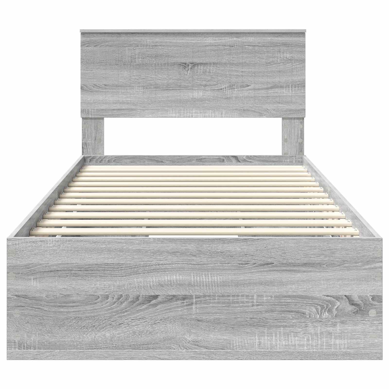 Cadre de lit Gris Sonoma 100 x 200 cm Bois Ingénierie - XIOS