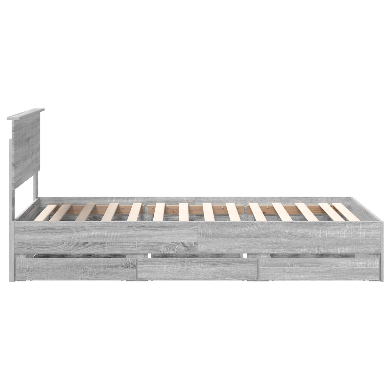 Cadre de lit Gris Sonoma 100 x 200 cm Bois Ingénierie - XIOS