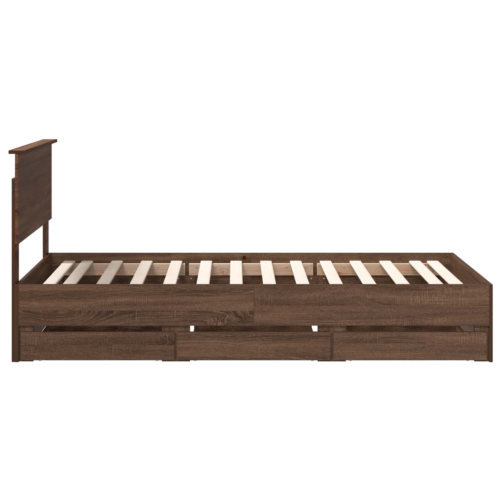 Cadre de lit Chêne brun 100 x 200 cm Bois Ingénierie - XIOS