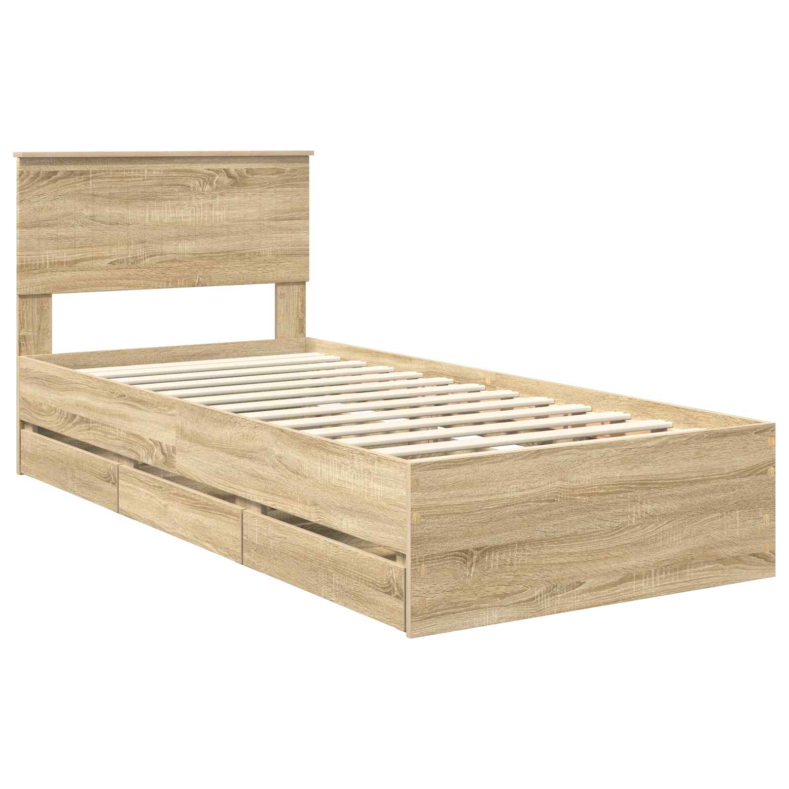 Cadre de lit Chêne Sonoma 90 x 190 cm Bois Ingénierie - XIOS