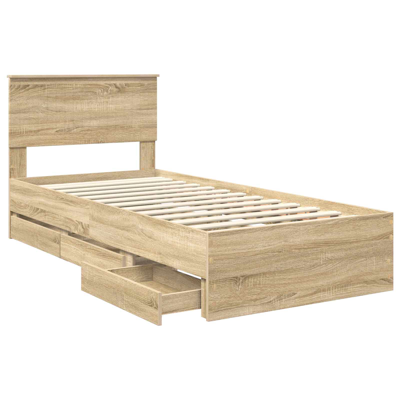 Cadre de lit Chêne Sonoma 90 x 190 cm Bois Ingénierie - XIOS