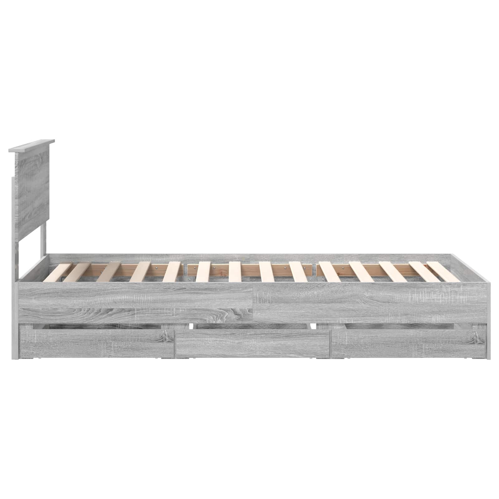 Cadre de lit Gris Sonoma 90 x 200 cm Bois Ingénierie - XIOS