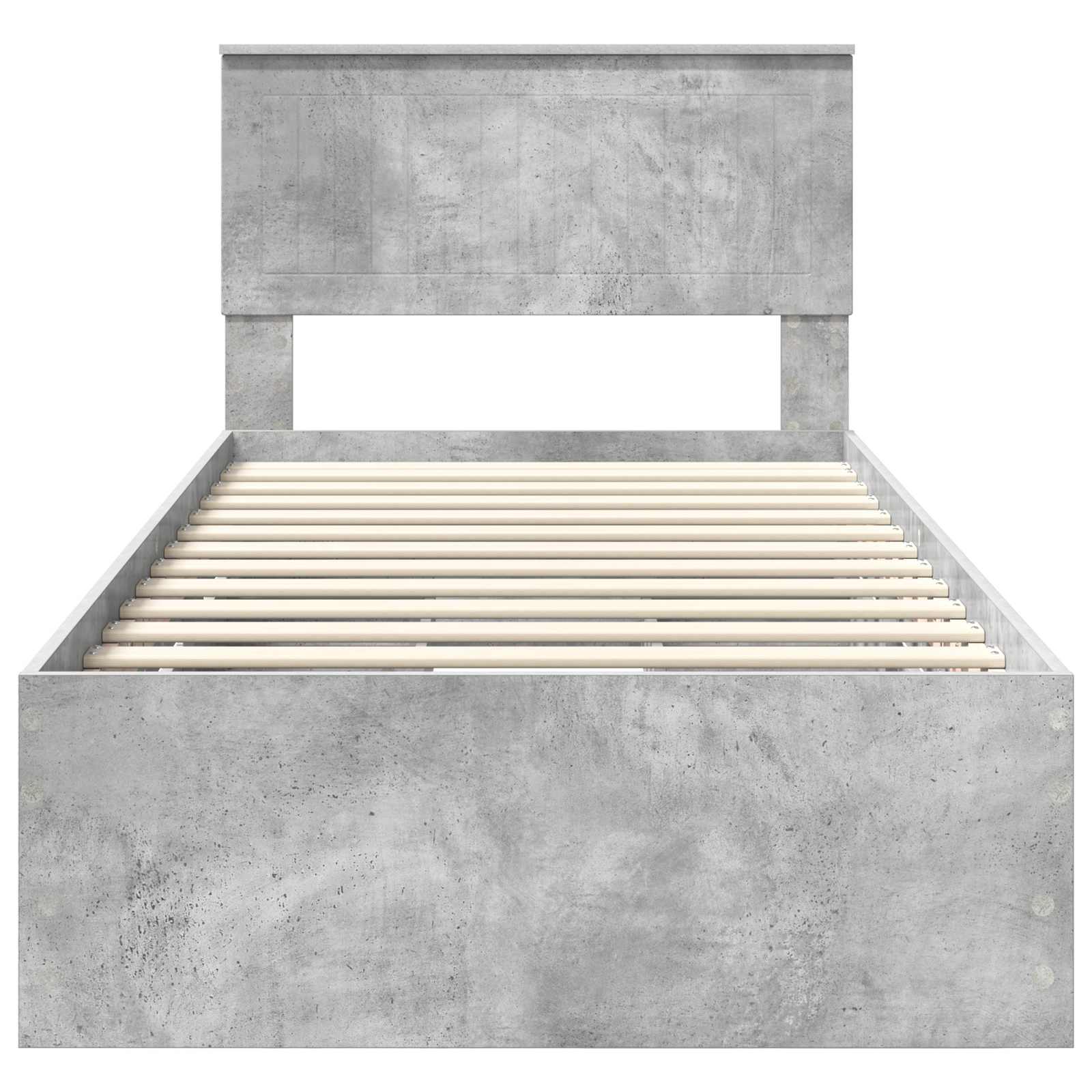 Cadre de lit avec tiroir Gris béton 90 x 200 cm Bois Ingénierie - XIOS
