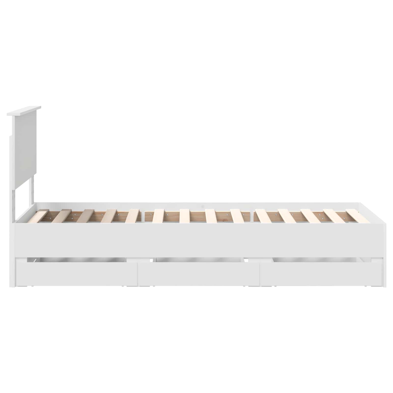 Cadre de lit avec tiroir Blanc 75 x 190 cm Bois Ingénierie - XIOS