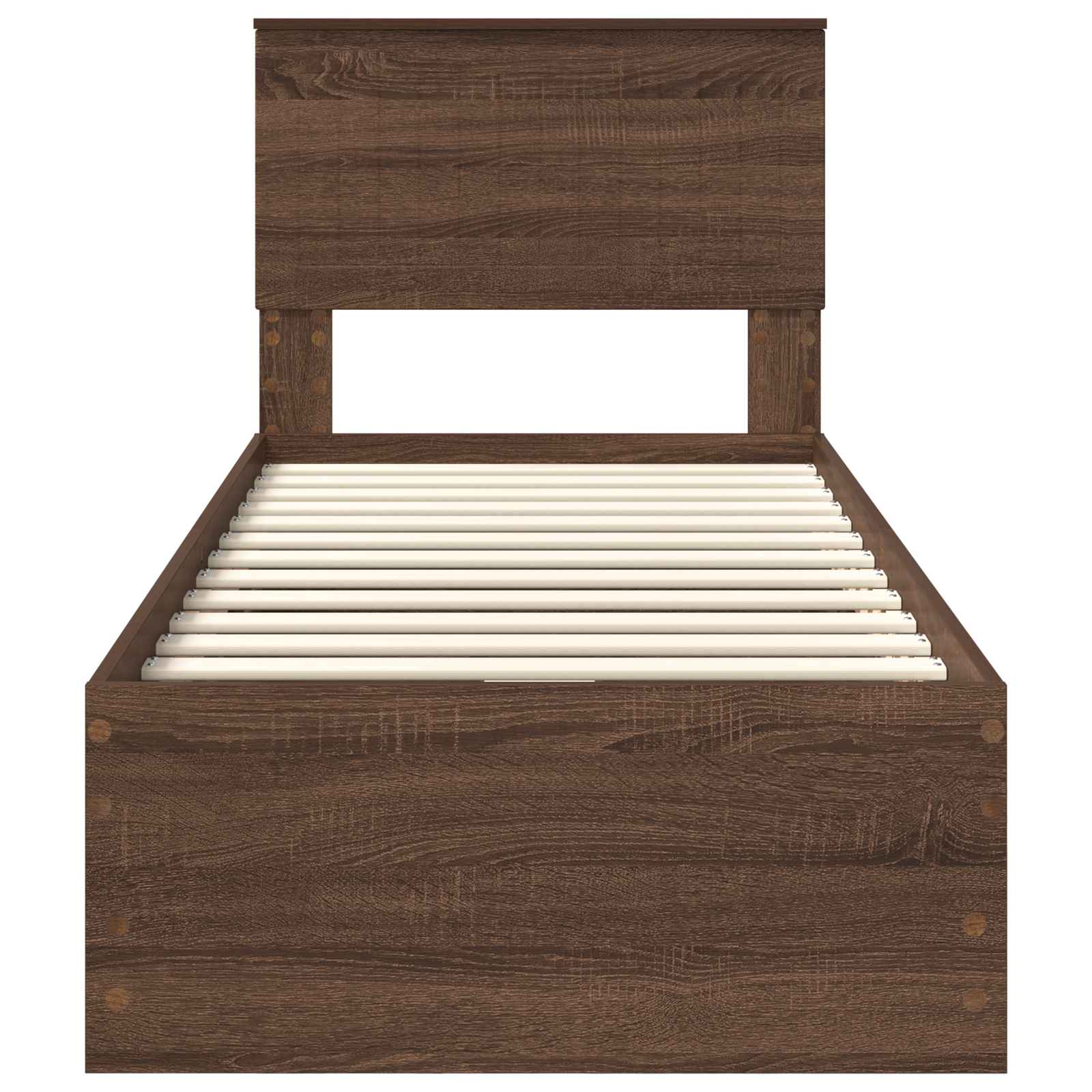 Cadre de lit avec tiroir Chêne brun 75 x 190 cm Bois Ingénierie - XIOS