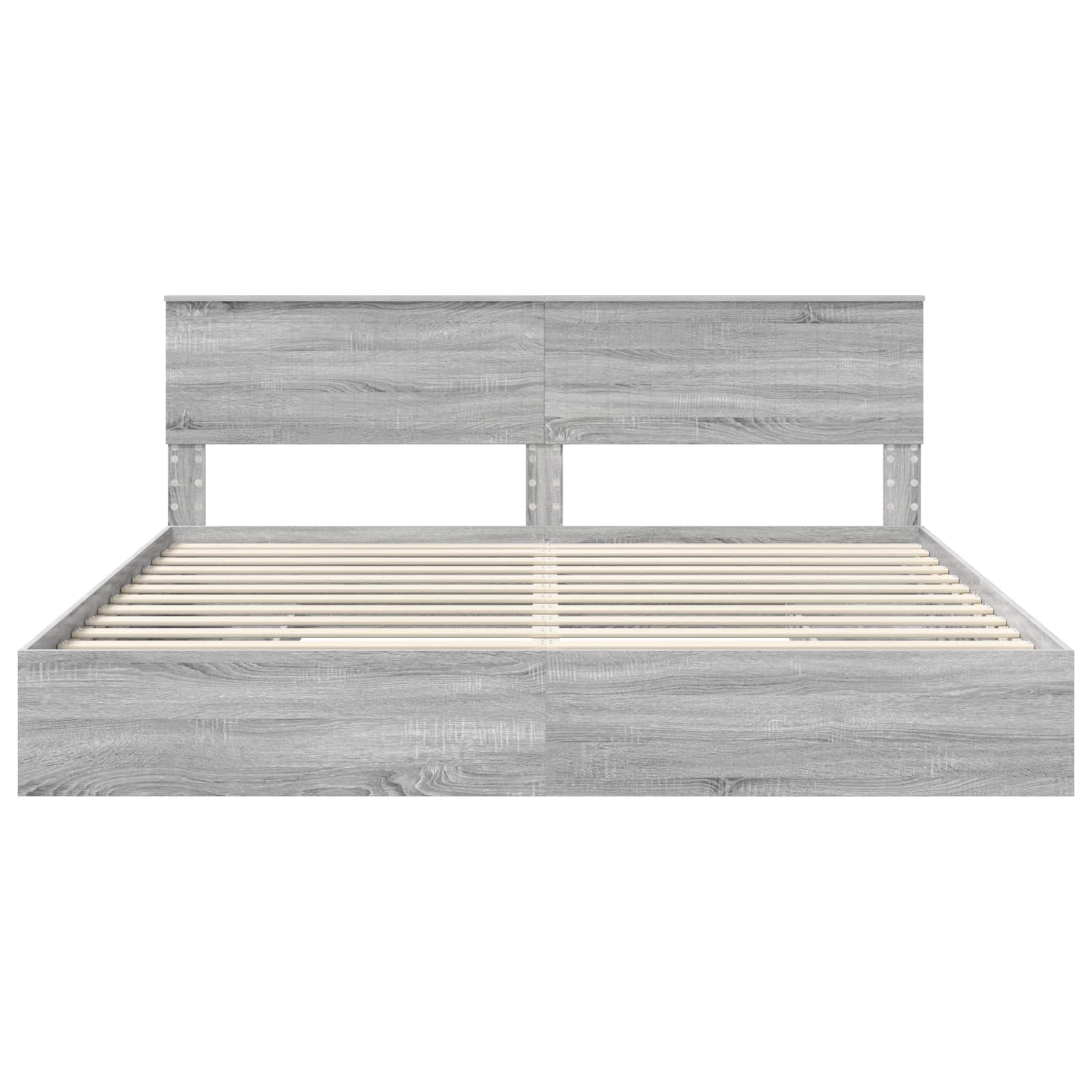 Lit de Rangement Gris Sonoma 200 x 200 cm Bois d'ingénierie - XIOS