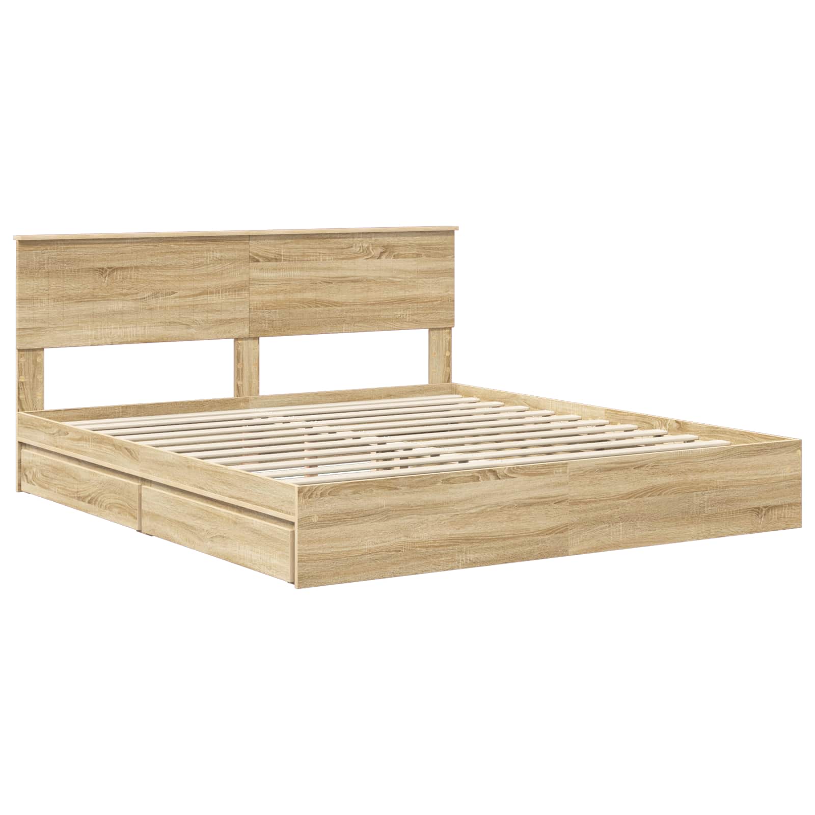 Lit de Rangement Chêne Sonoma 180 x 200 cm Bois d'ingénierie - XIOS