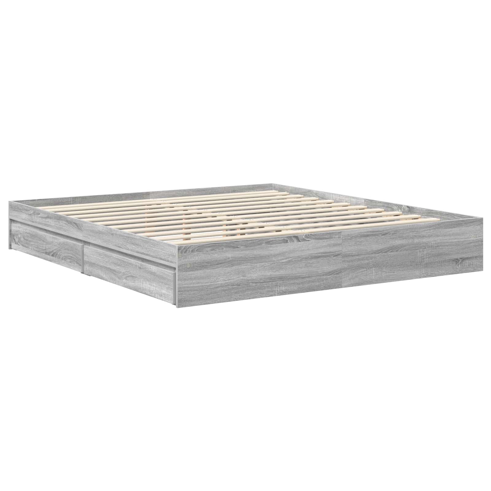 Lit de Rangement Gris Sonoma 180 x 200 cm Bois d'ingénierie - XIOS
