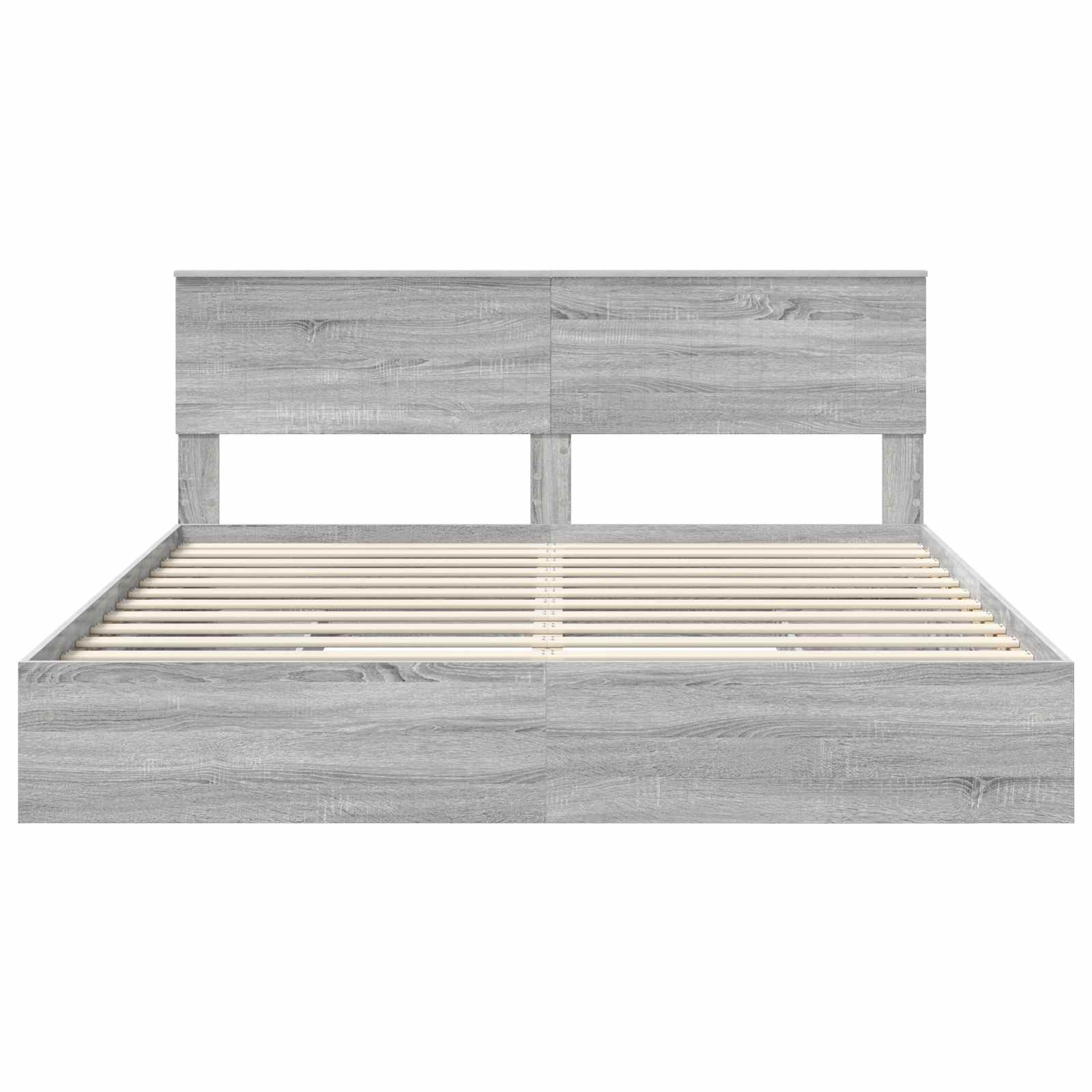 Lit de Rangement Gris Sonoma 180 x 200 cm Bois d'ingénierie - XIOS