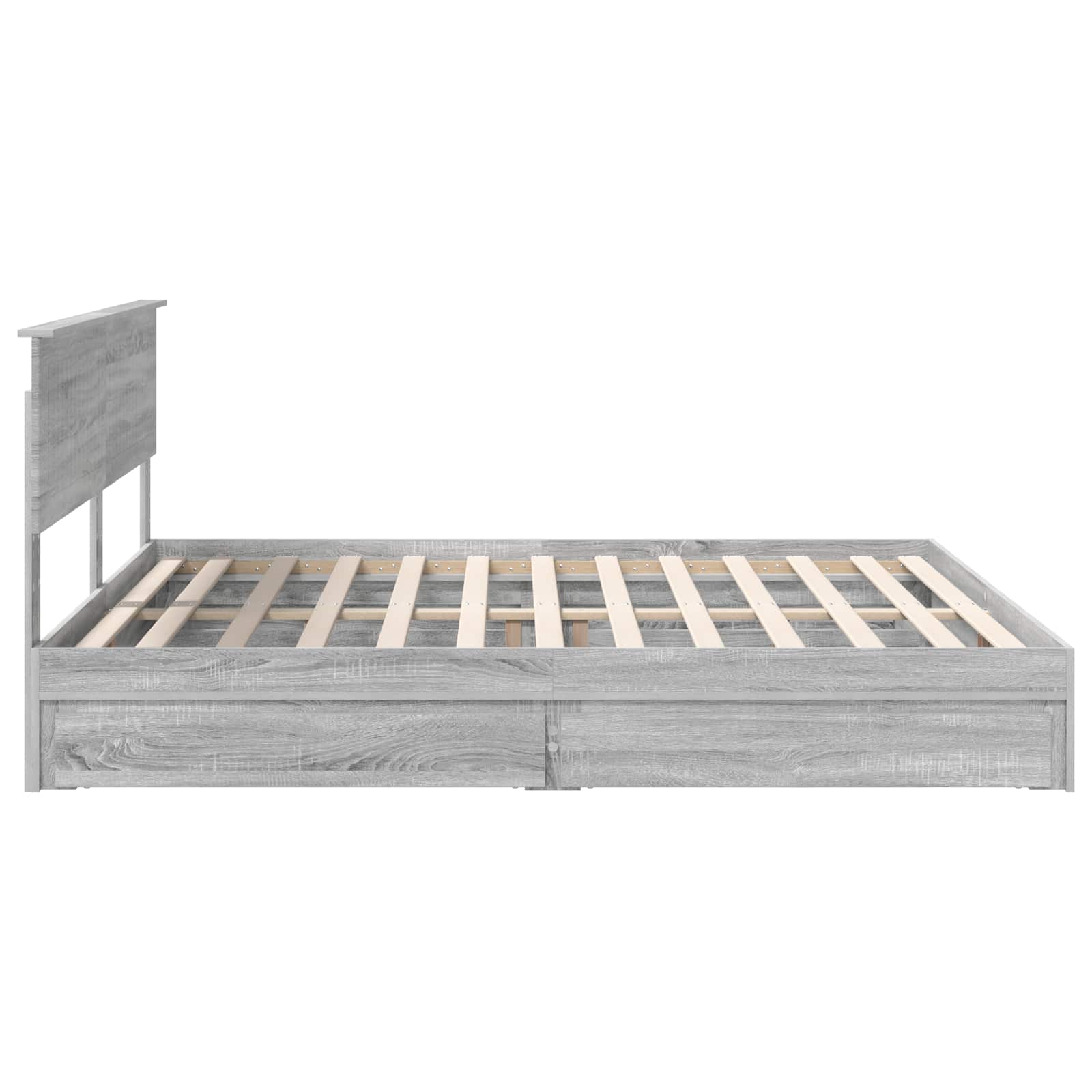 Lit de Rangement Gris Sonoma 180 x 200 cm Bois d'ingénierie - XIOS