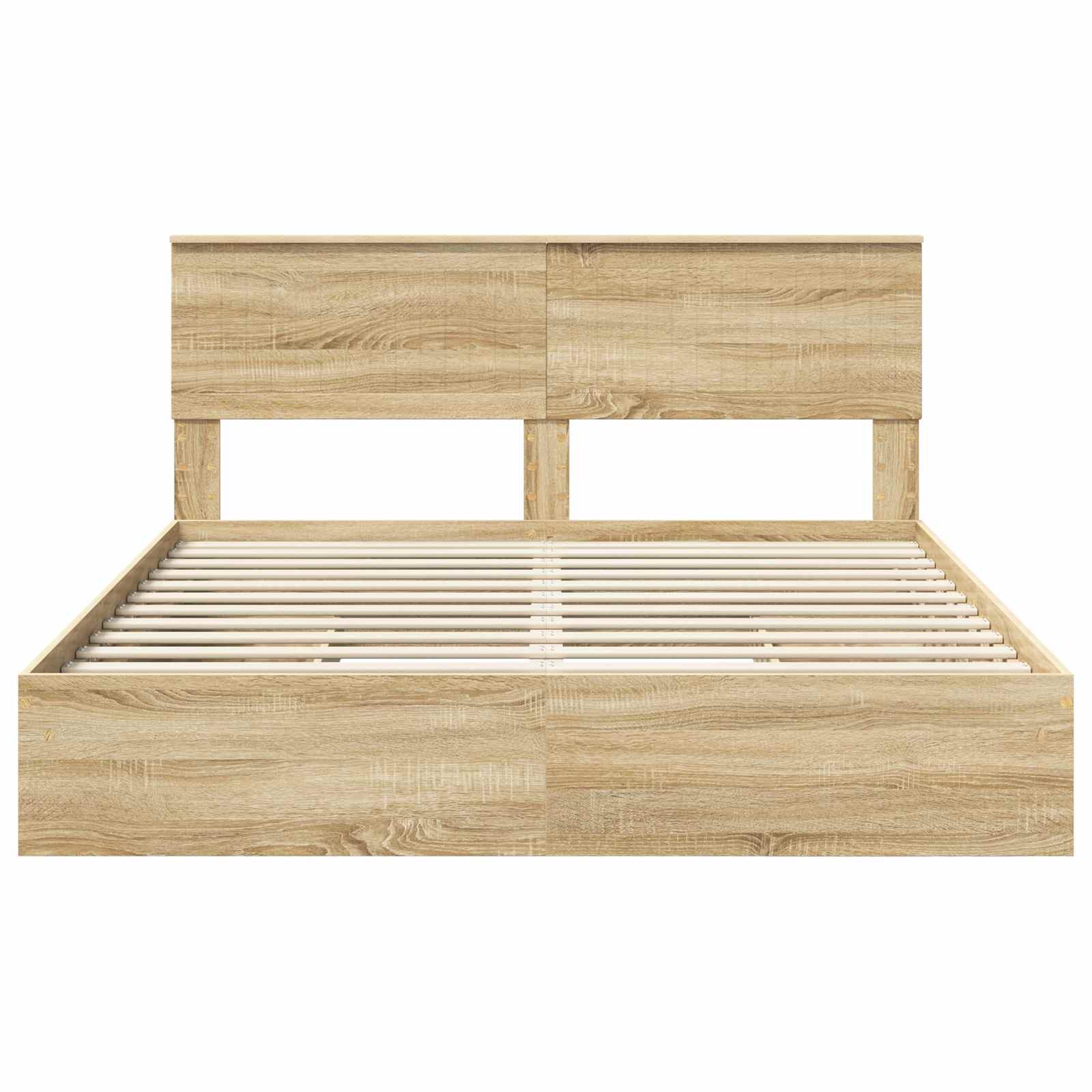 Lit de Rangement Chêne Sonoma 160 x 200 cm Bois d'ingénierie