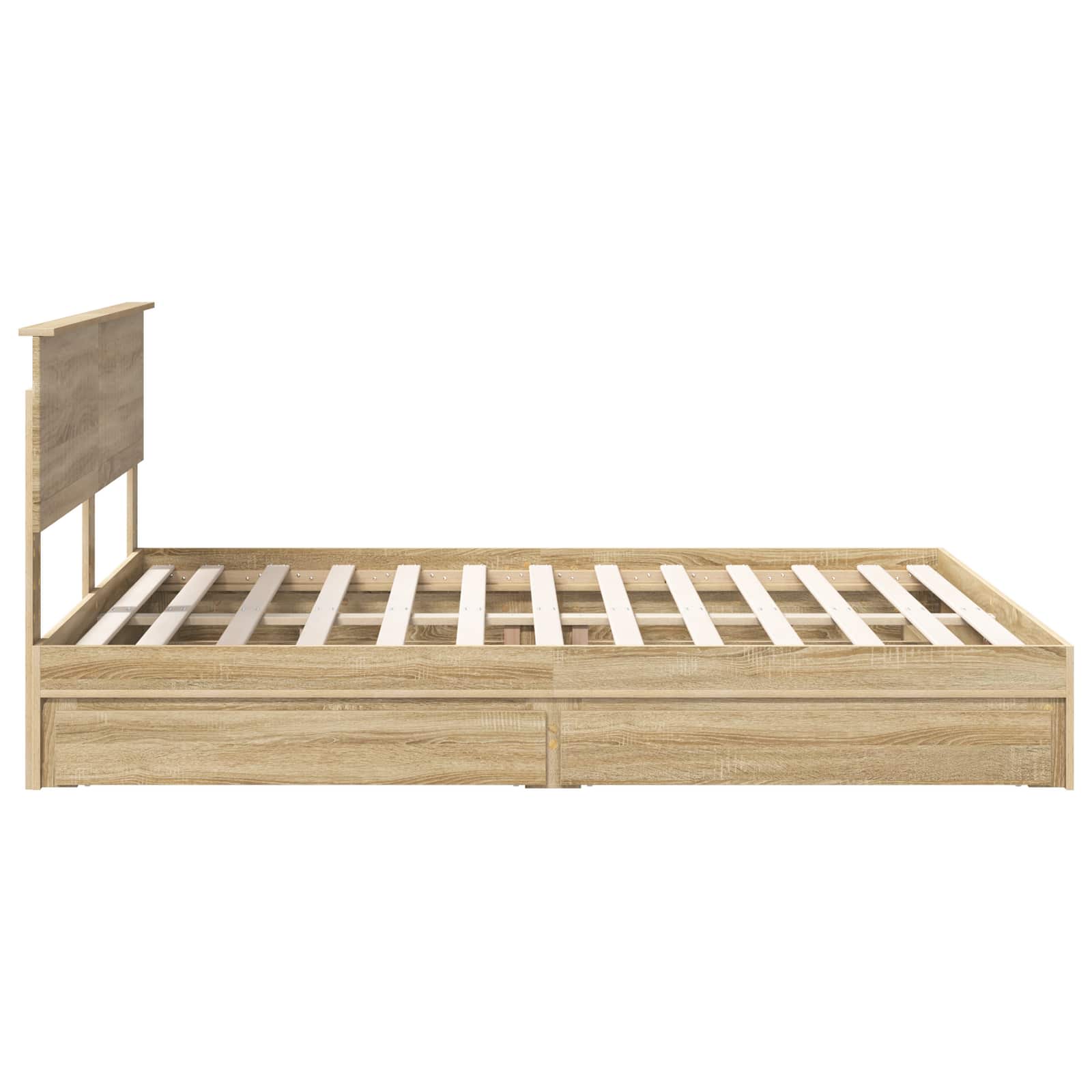 Lit de Rangement Chêne Sonoma 160 x 200 cm Bois d'ingénierie - XIOS