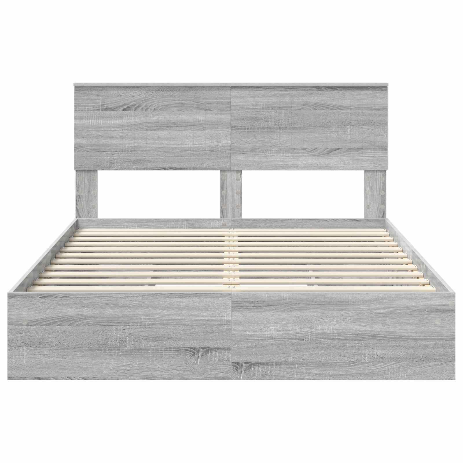 Lit de Rangement Gris Sonoma 140 x 200 cm Bois d'ingénierie - XIOS