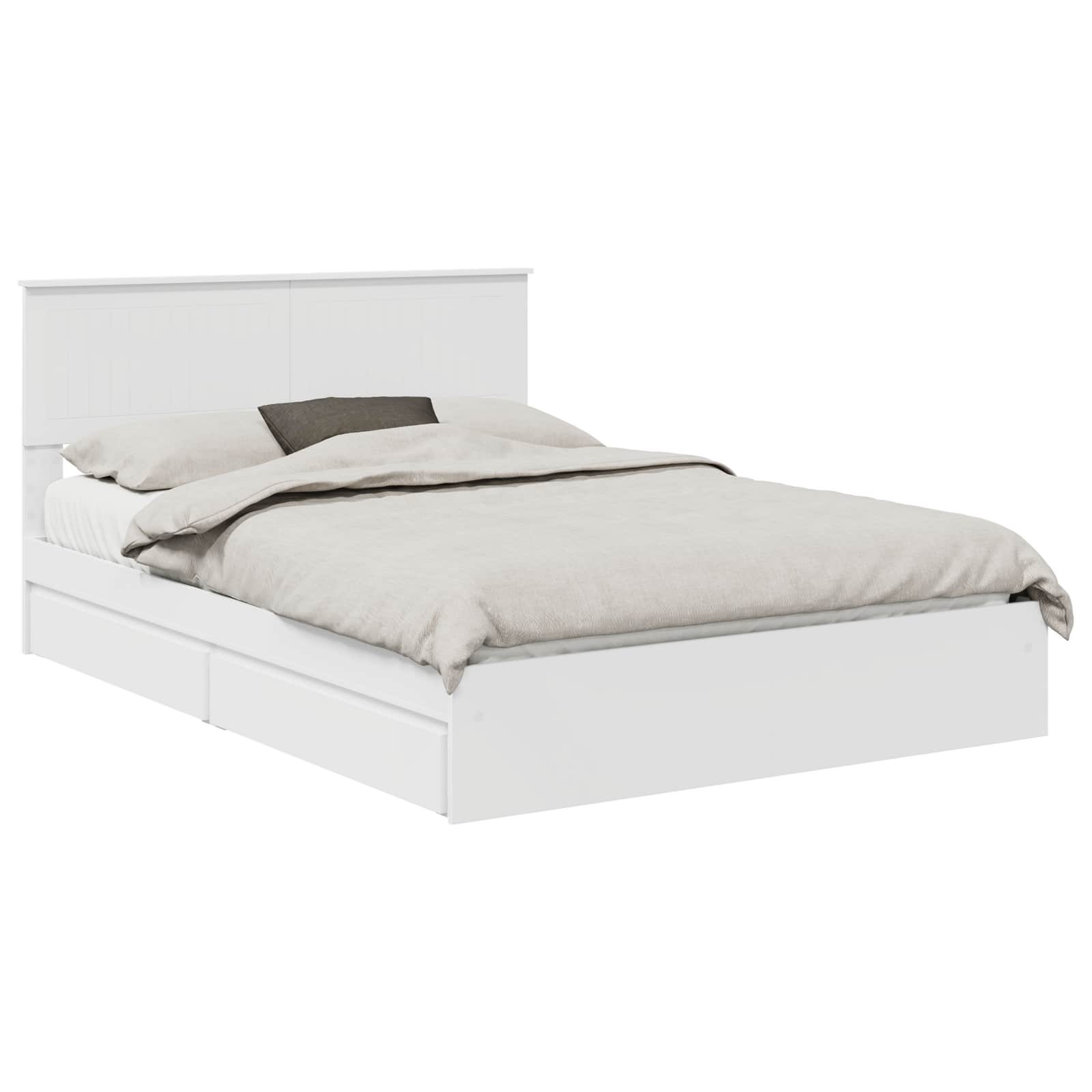 Lit de Rangement Blanc 140 x 190 cm Bois d'ingénierie - XIOS