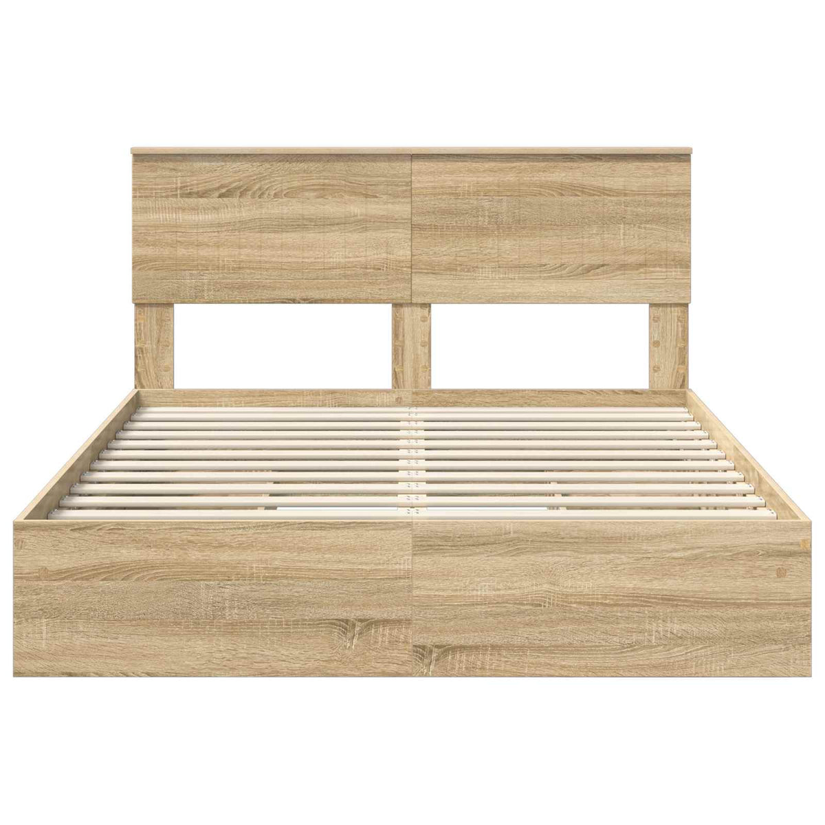 Lit de Rangement Chêne Sonoma 140 x 190 cm Bois d'ingénierie