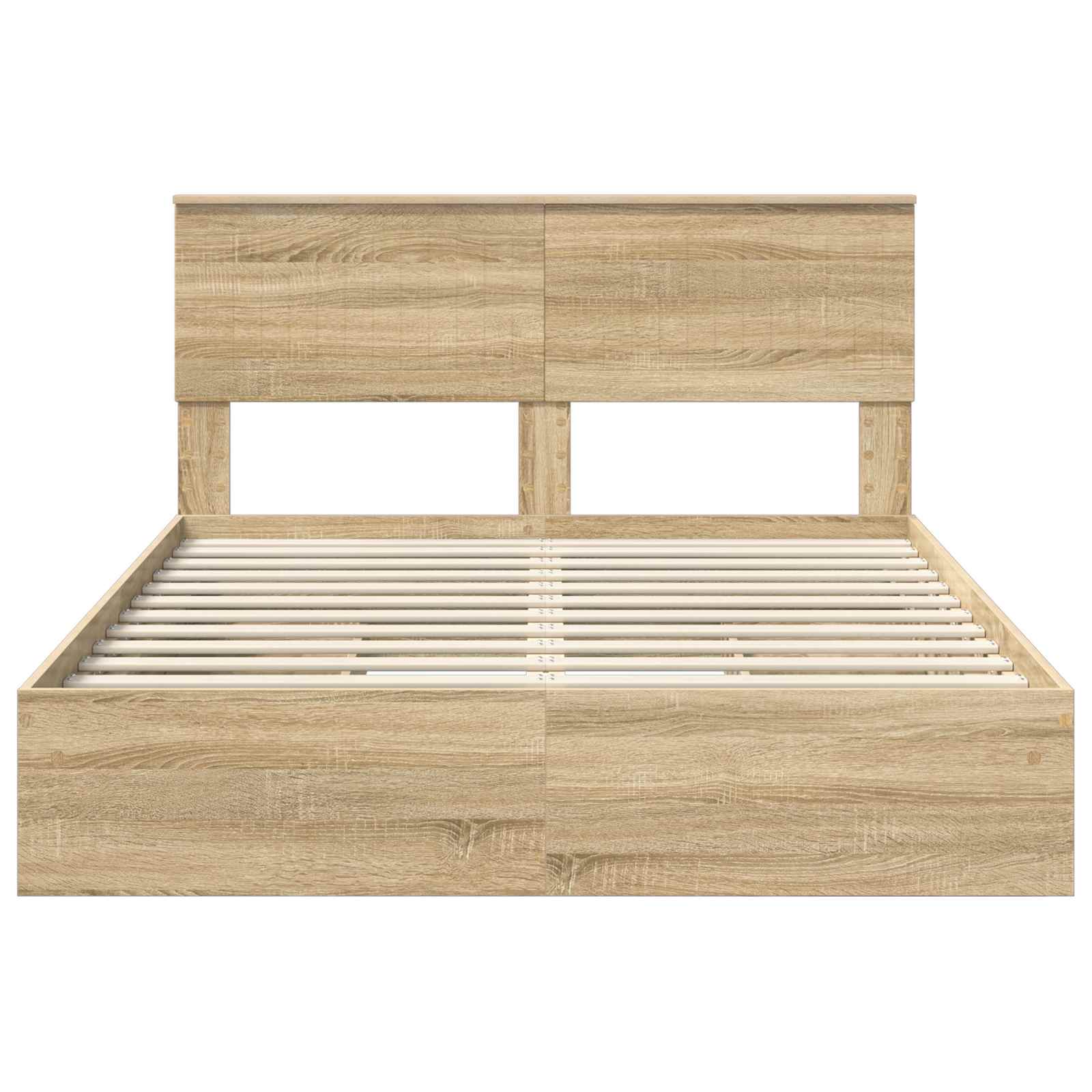Lit de Rangement Chêne Sonoma 135 x 190 cm Bois d'ingénierie - XIOS