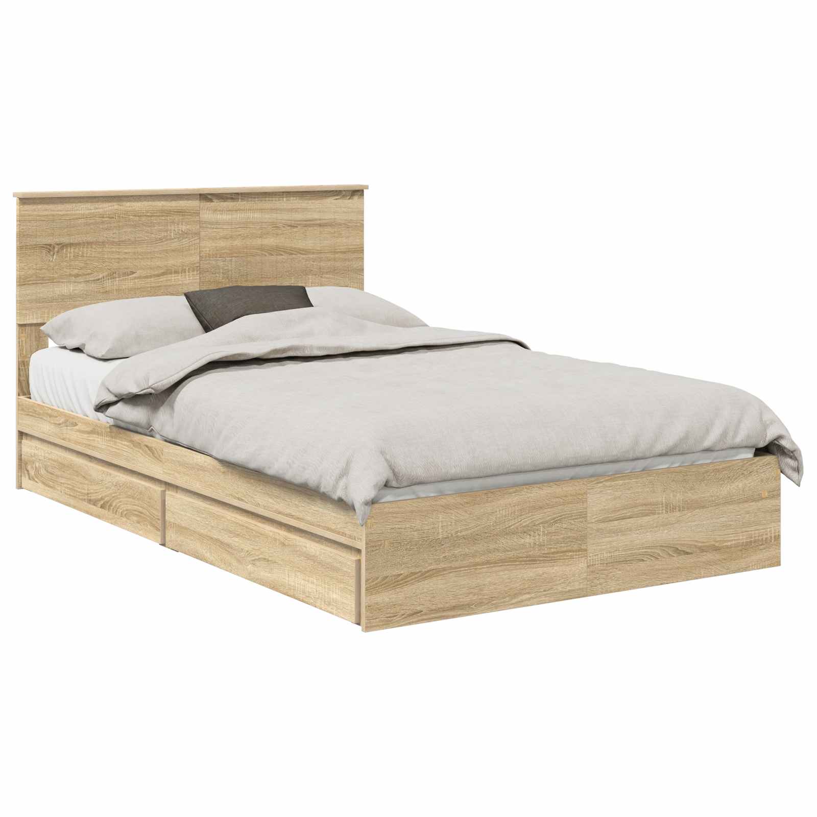 Lit de Rangement Chêne Sonoma 120 x 200 cm Bois d'ingénierie - XIOS