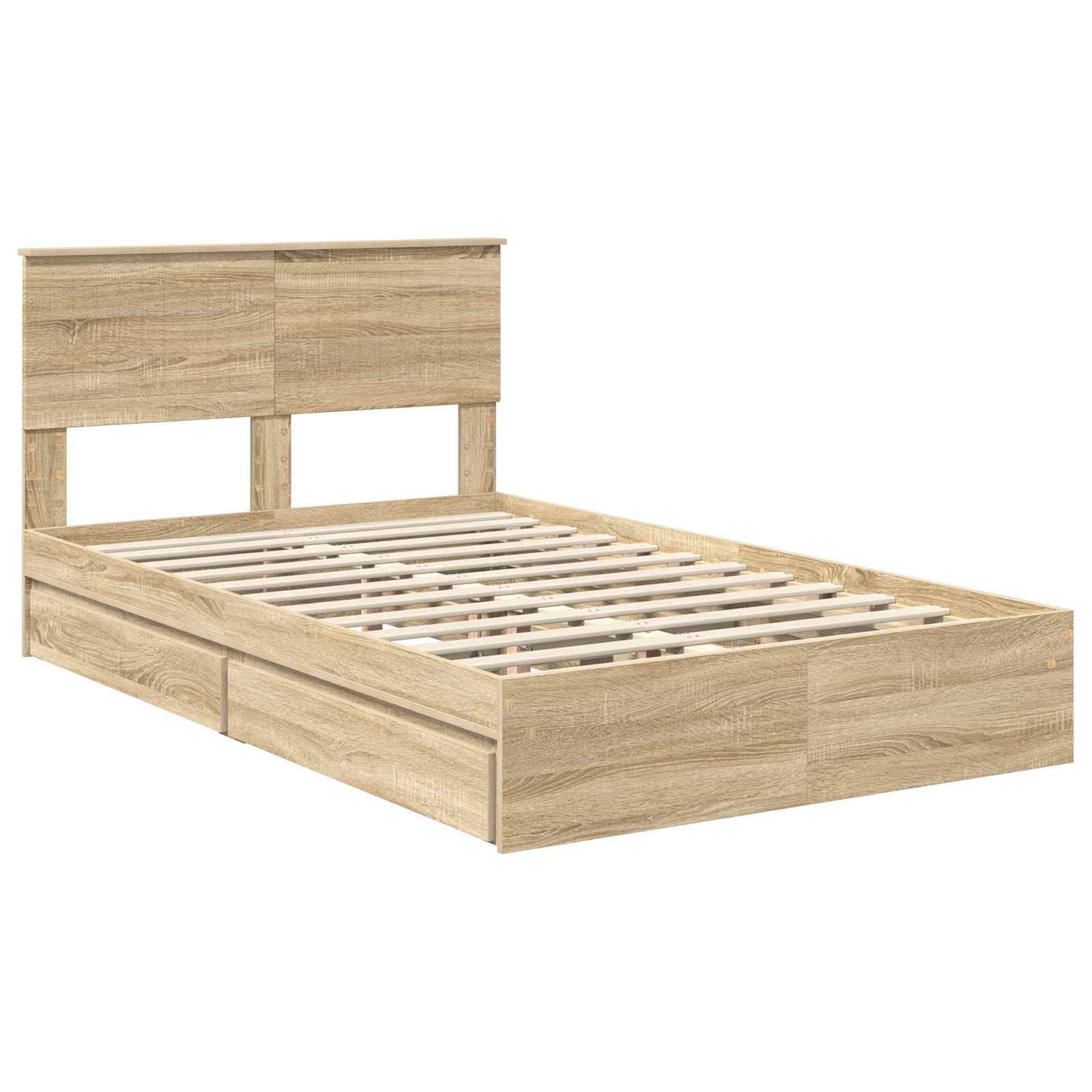 Lit de Rangement Chêne Sonoma 120 x 200 cm Bois d'ingénierie - XIOS