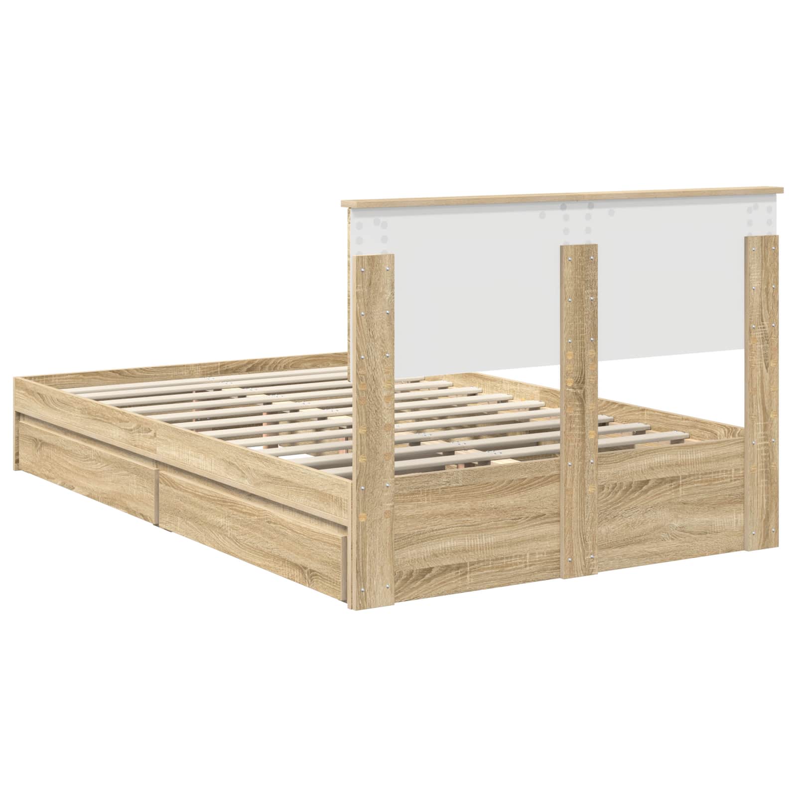 Lit de Rangement Chêne Sonoma 120 x 200 cm Bois d'ingénierie - XIOS