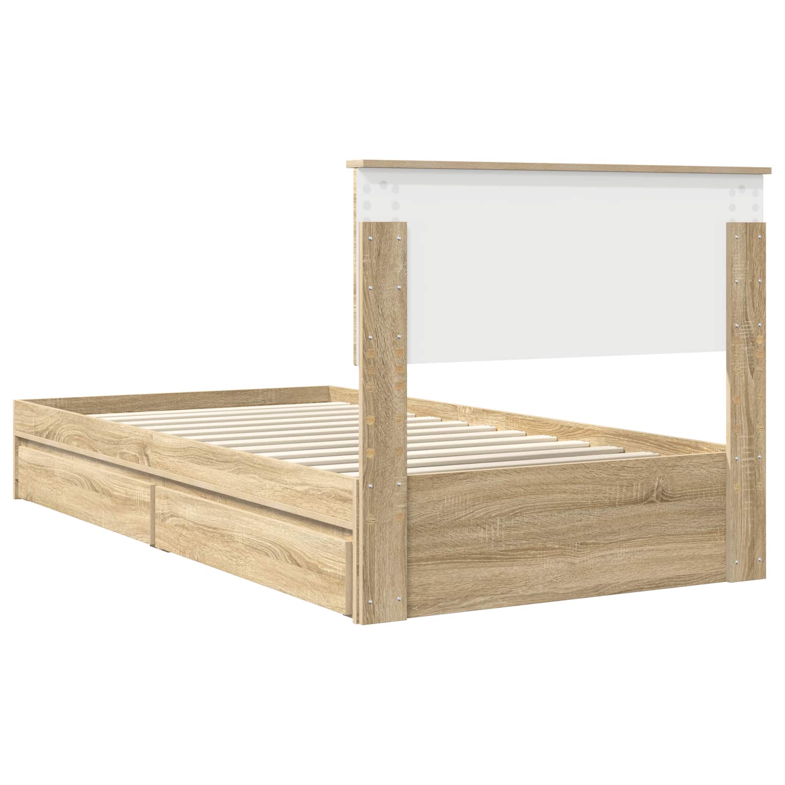 Lit de Rangement Chêne Sonoma 100 x 200 cm Bois d'ingénierie - XIOS