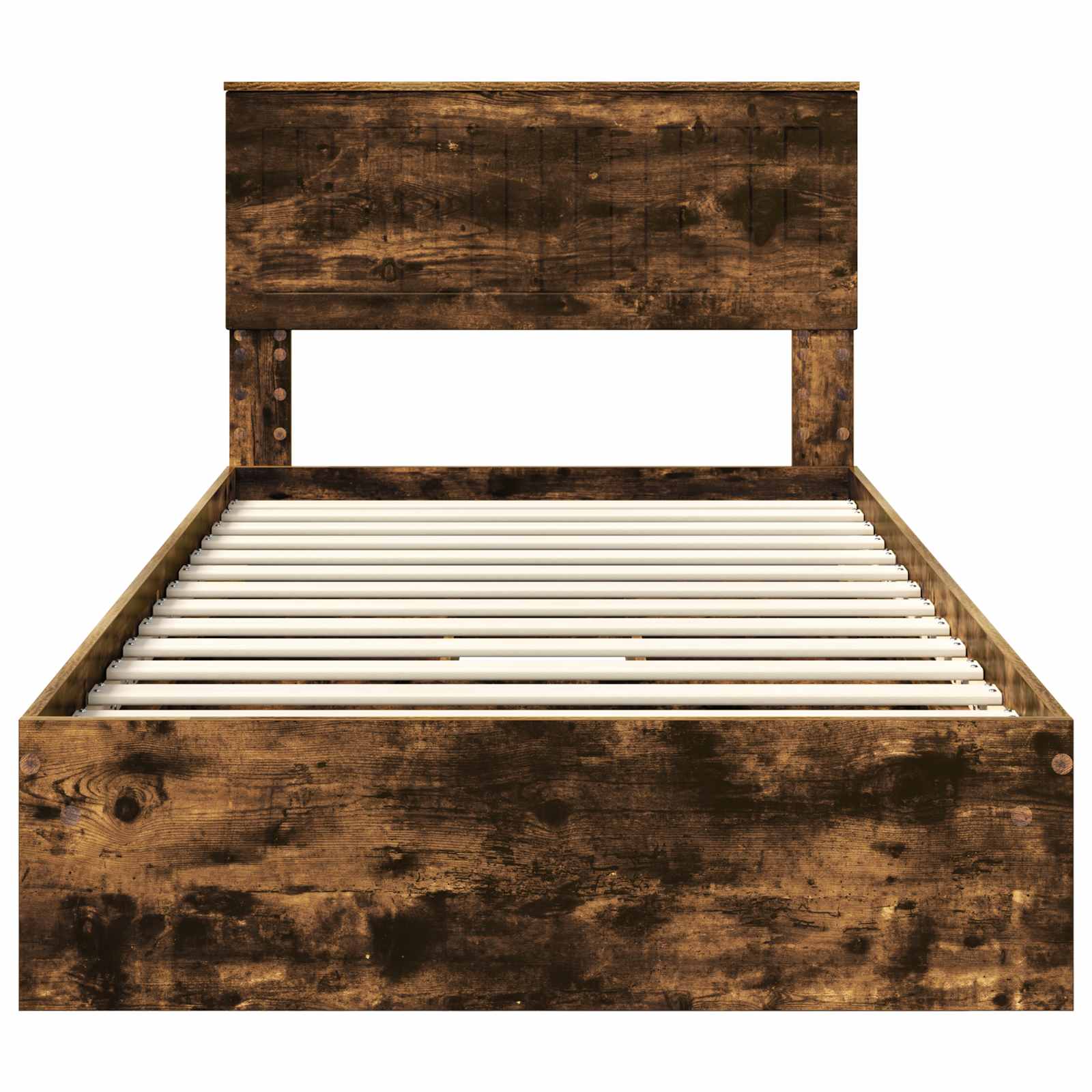 Lit de Rangement Chêne fumé 100 x 200 cm Bois d'ingénierie - XIOS