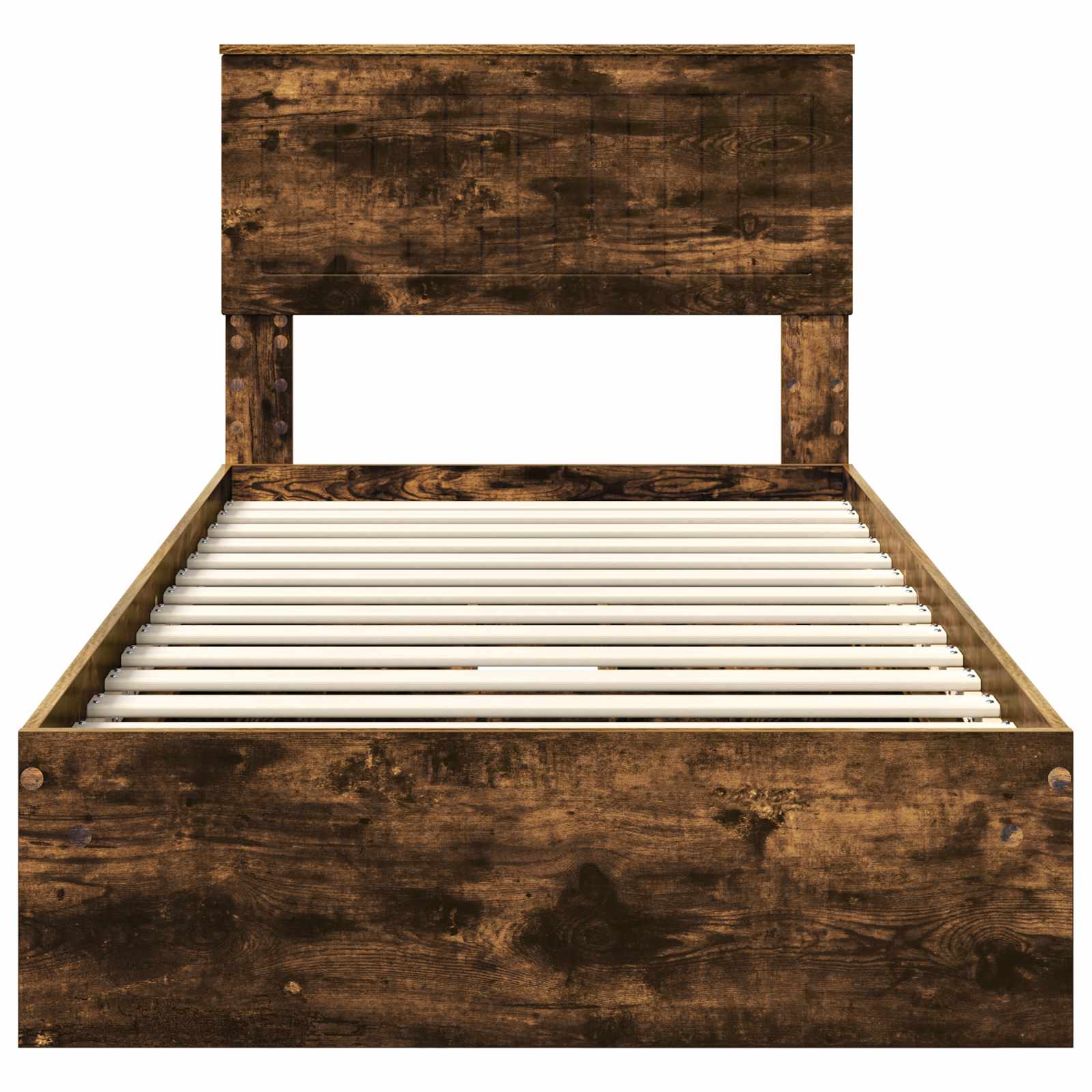 Lit de Rangement Chêne fumé 90 x 200 cm Bois d'ingénierie - XIOS