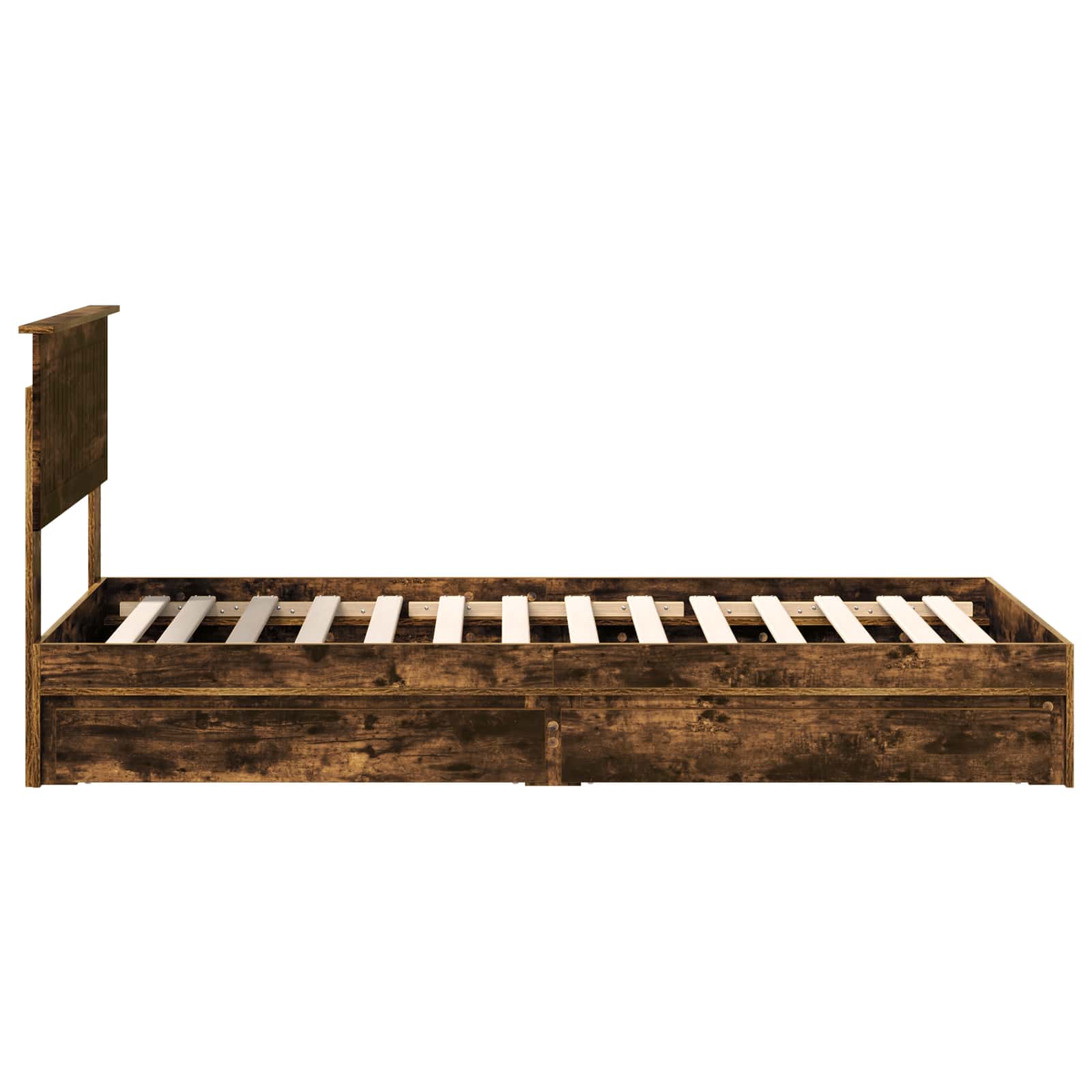 Lit de Rangement Chêne fumé 90 x 200 cm Bois d'ingénierie - XIOS