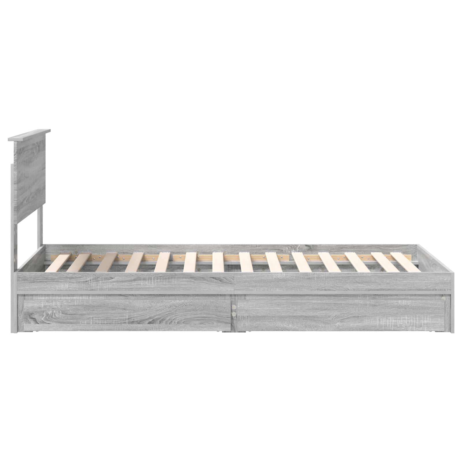 Lit de Rangement Gris Sonoma 90 x 200 cm Bois d'ingénierie - XIOS