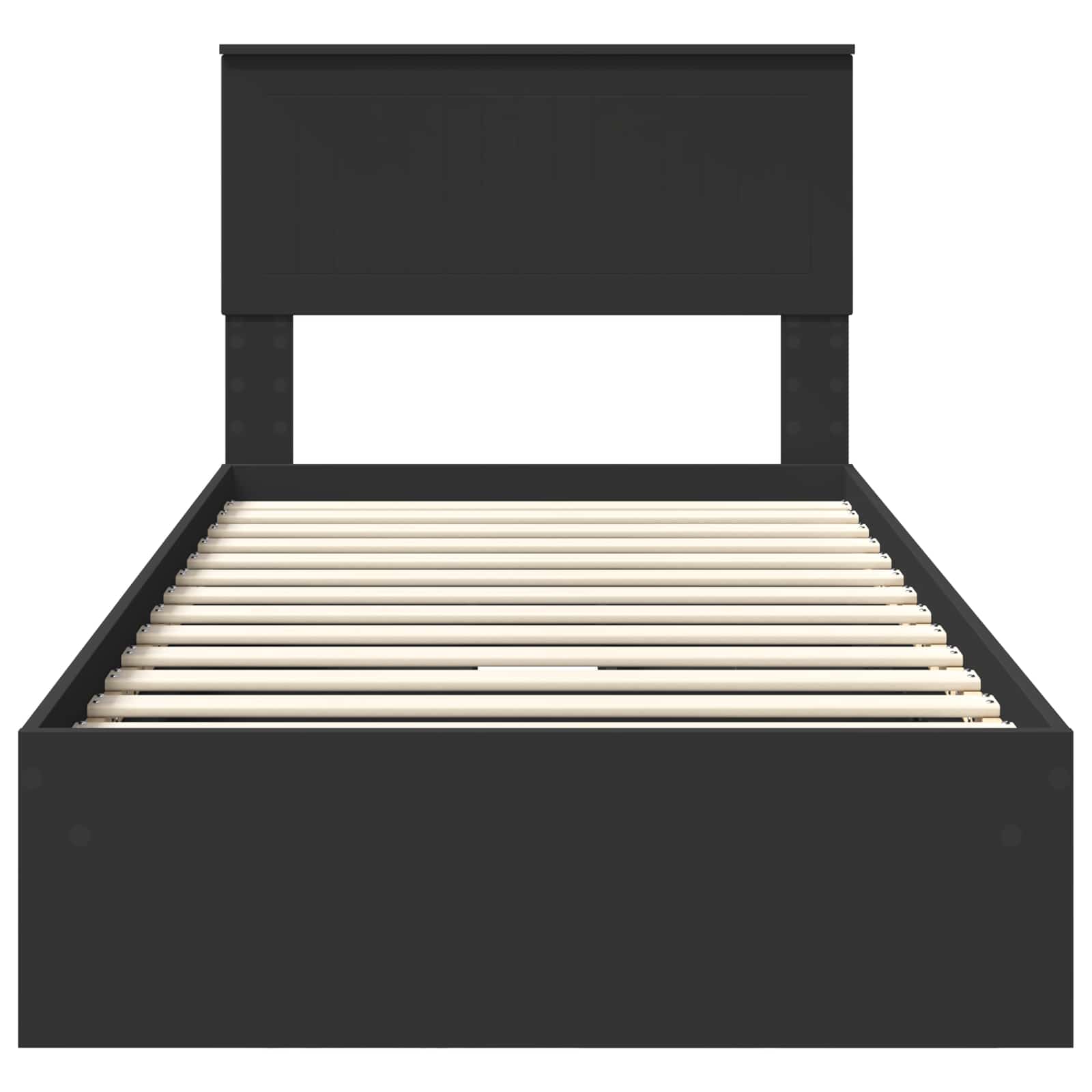 Lit de Rangement avec tiroir Noir 90 x 190 cm Bois d'ingénierie - XIOS