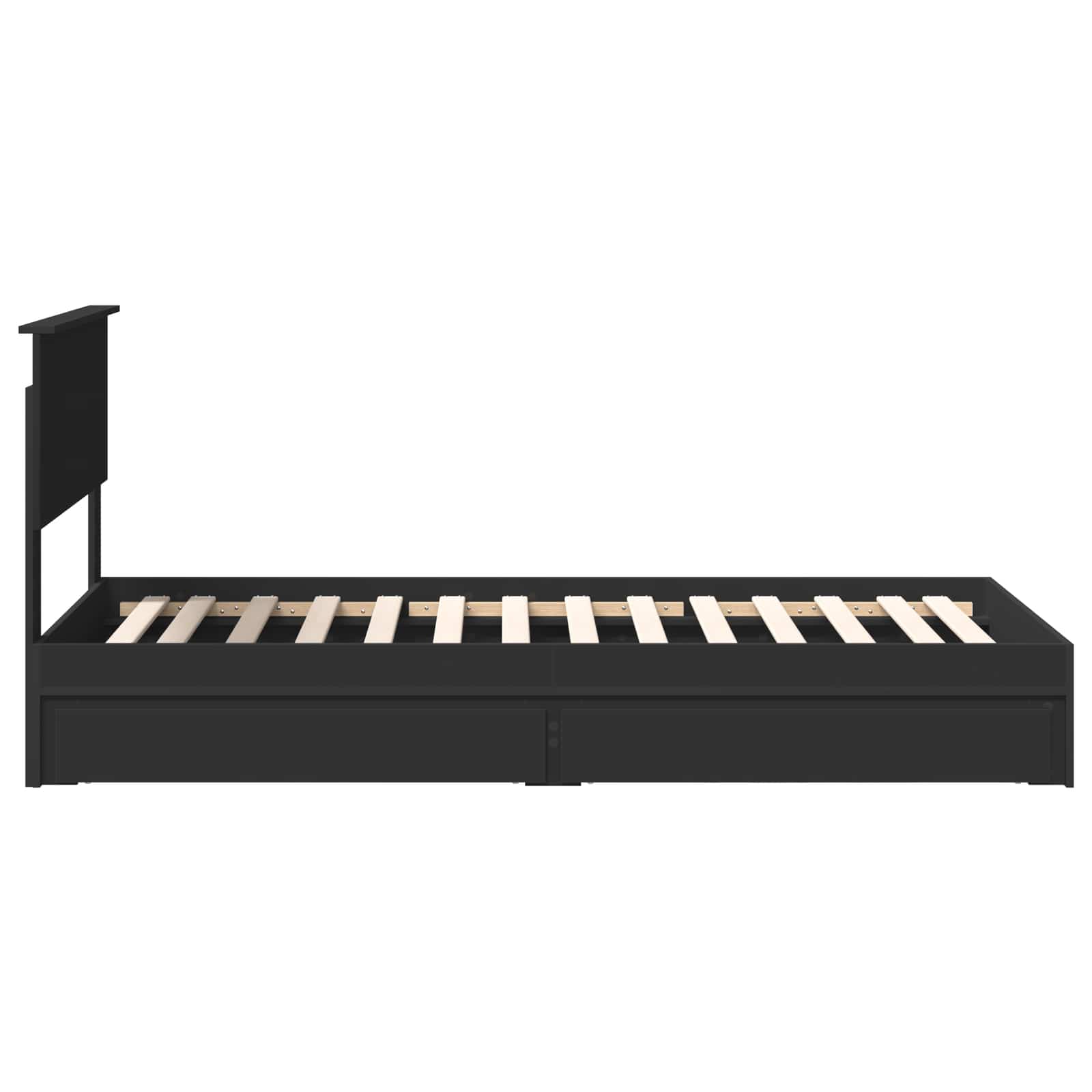 Lit de Rangement avec tiroir Noir 90 x 190 cm Bois d'ingénierie - XIOS