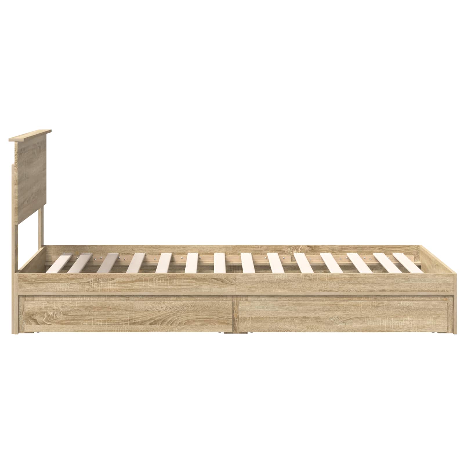 Lit de Rangement Chêne Sonoma 90 x 190 cm Bois d'ingénierie - XIOS