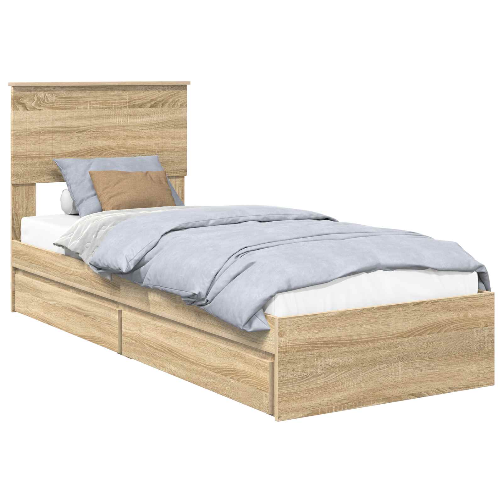 Lit de Rangement Chêne Sonoma 75 x 190 cm Bois d'ingénierie - XIOS