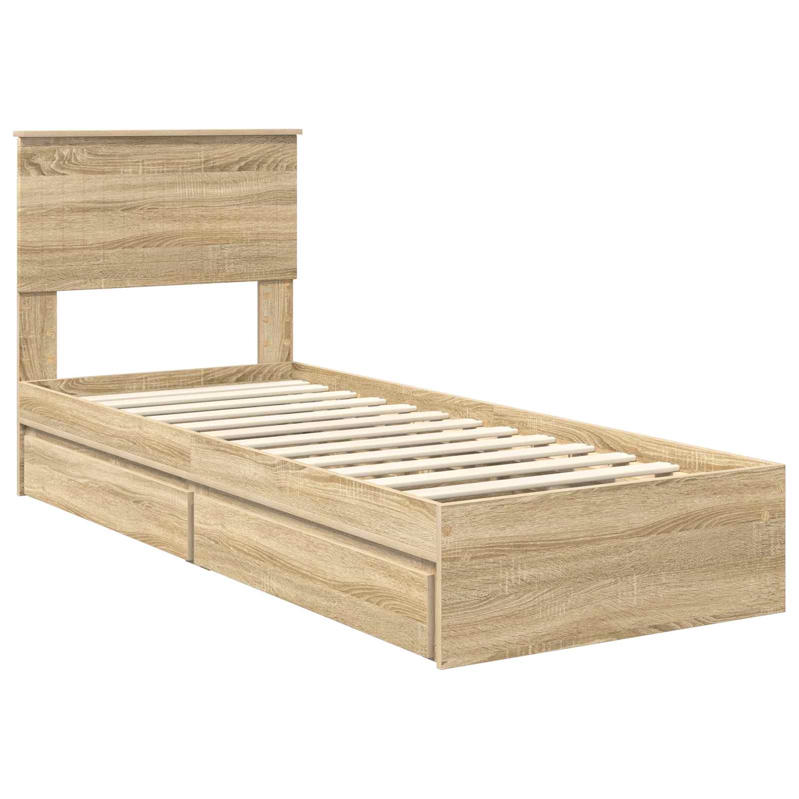 Lit de Rangement Chêne Sonoma 75 x 190 cm Bois d'ingénierie - XIOS