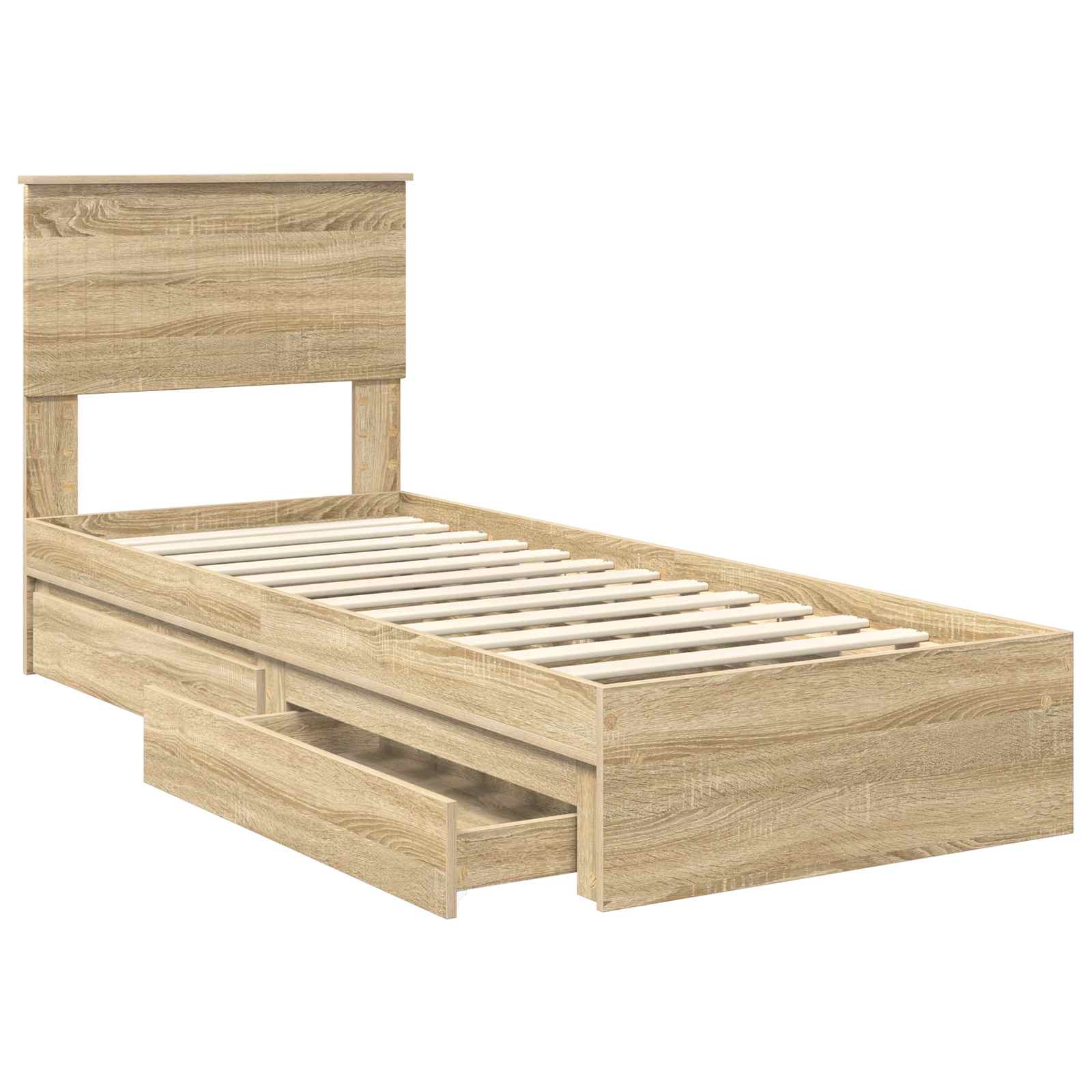 Lit de Rangement Chêne Sonoma 75 x 190 cm Bois d'ingénierie - XIOS